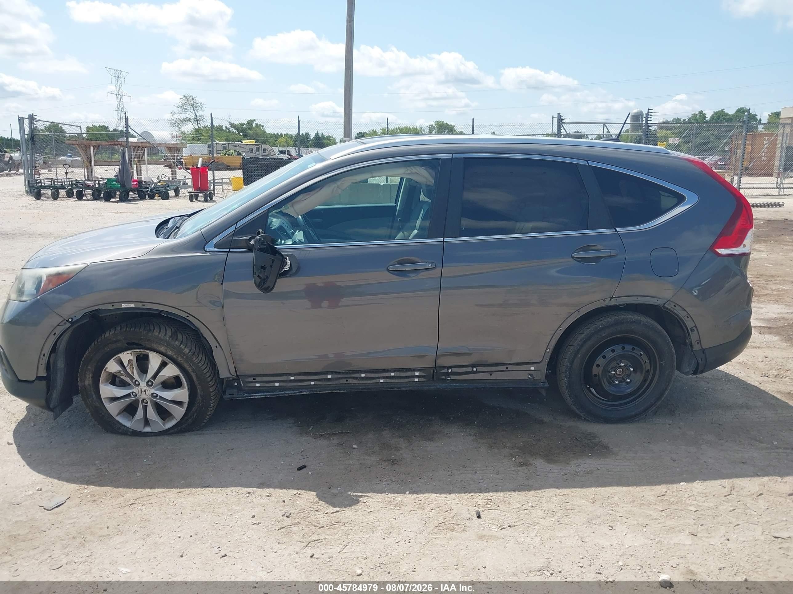 2014 Honda Cr-v Ex-l Gray vin: 2HKRM4H77EH617541