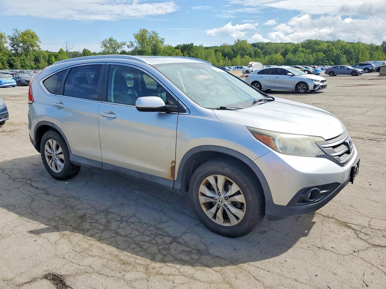 2014 Honda Cr-v Exl Silver vin: 2HKRM4H77EH626501