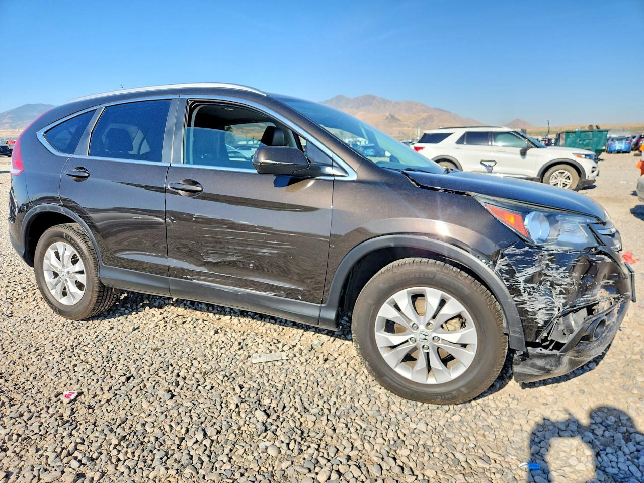2014 Honda Cr-v Exl Brown vin: 2HKRM4H77EH657800