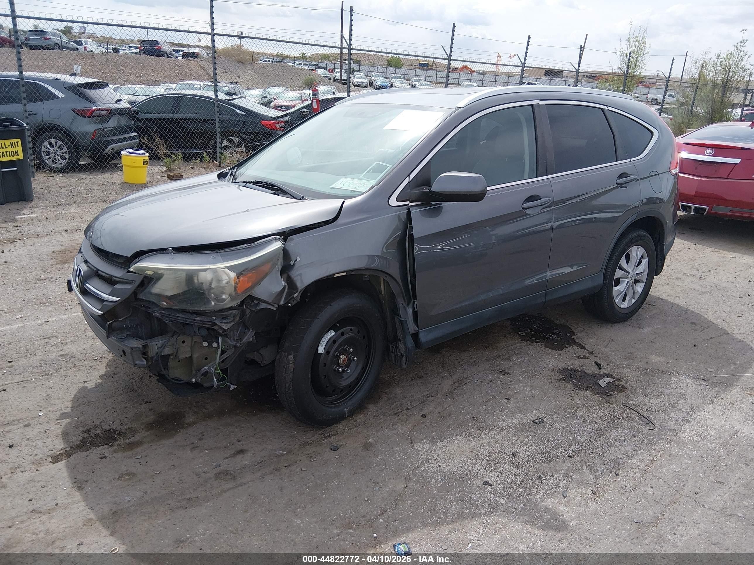 2014 Honda Cr-v Ex-l Gray vin: 2HKRM4H77EH664309