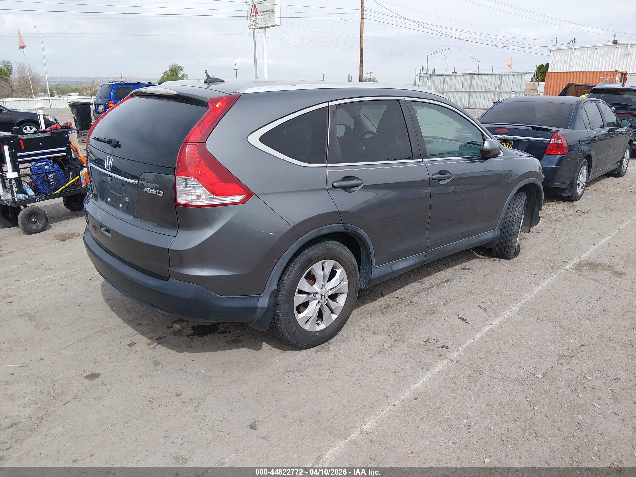 2014 Honda Cr-v Ex-l Gray vin: 2HKRM4H77EH664309
