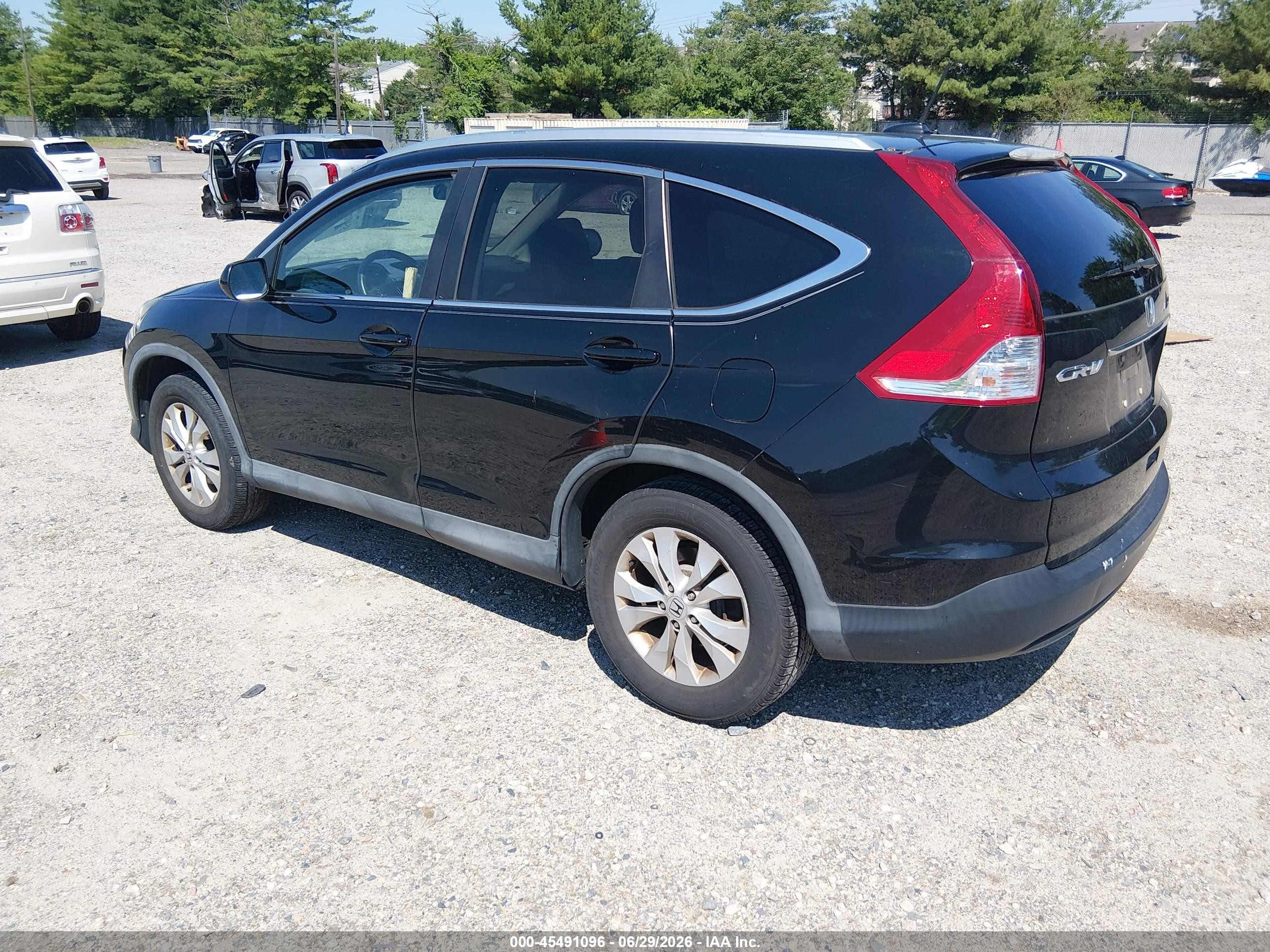 2014 Honda Cr-v Ex-l Black vin: 2HKRM4H77EH677044