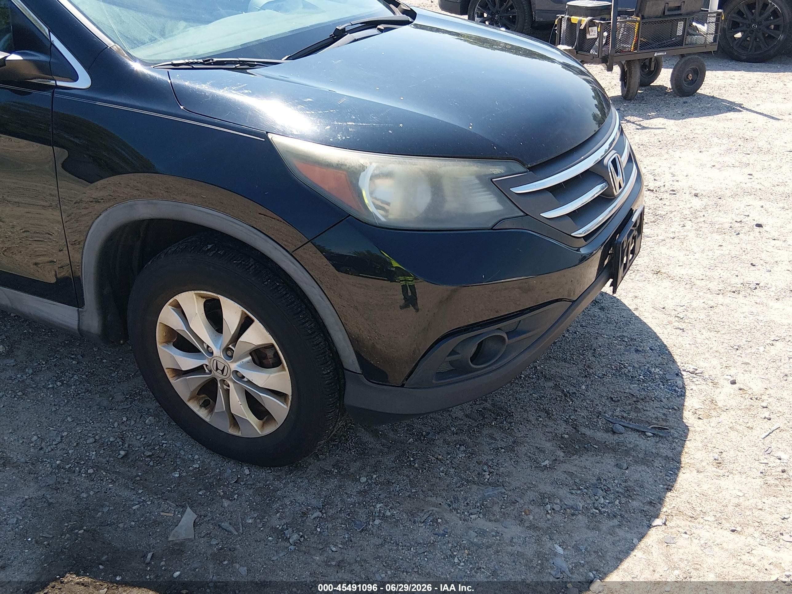 2014 Honda Cr-v Ex-l Black vin: 2HKRM4H77EH677044
