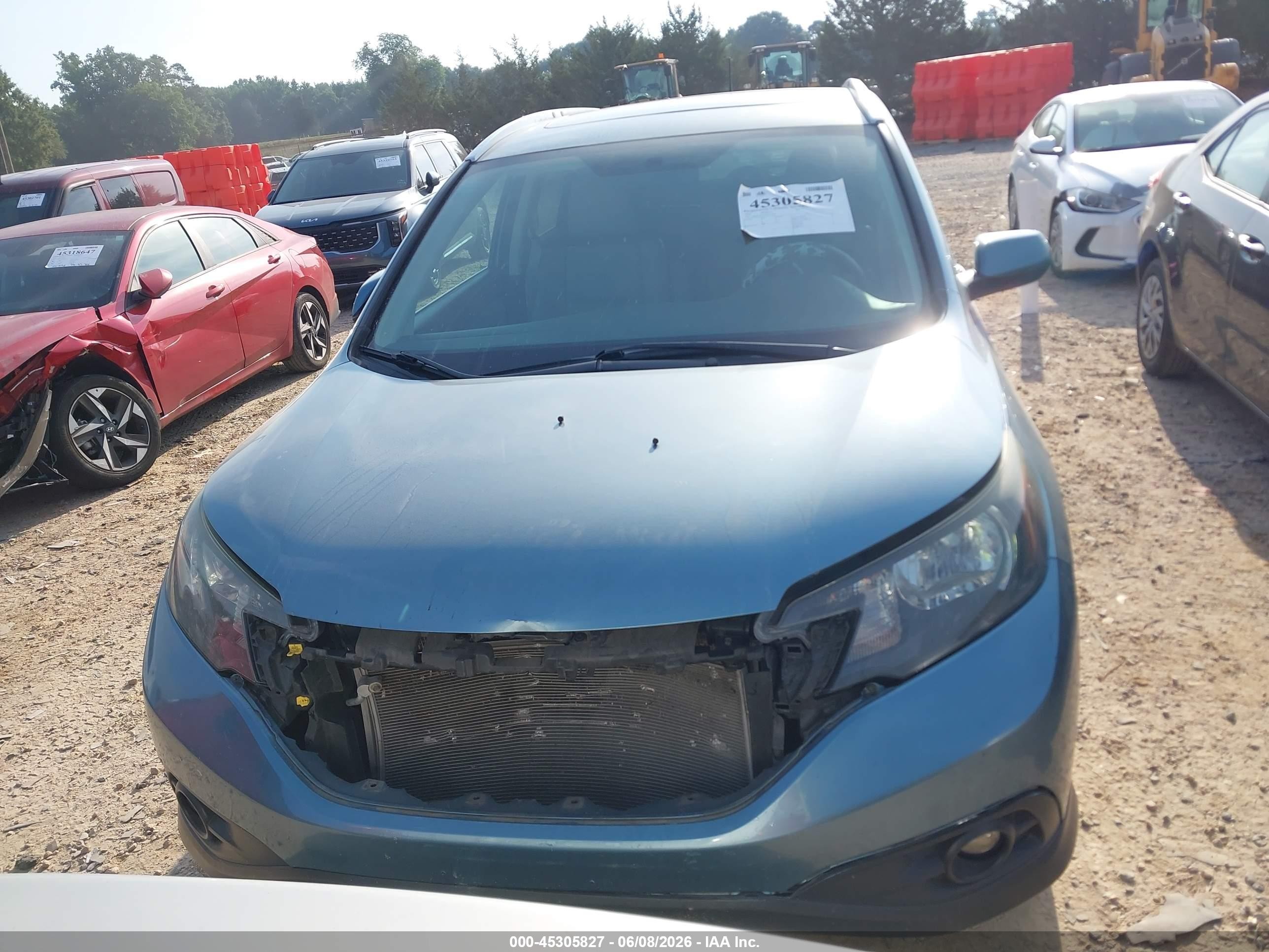 2014 Honda Cr-v Ex-l Teal vin: 2HKRM4H77EH700340