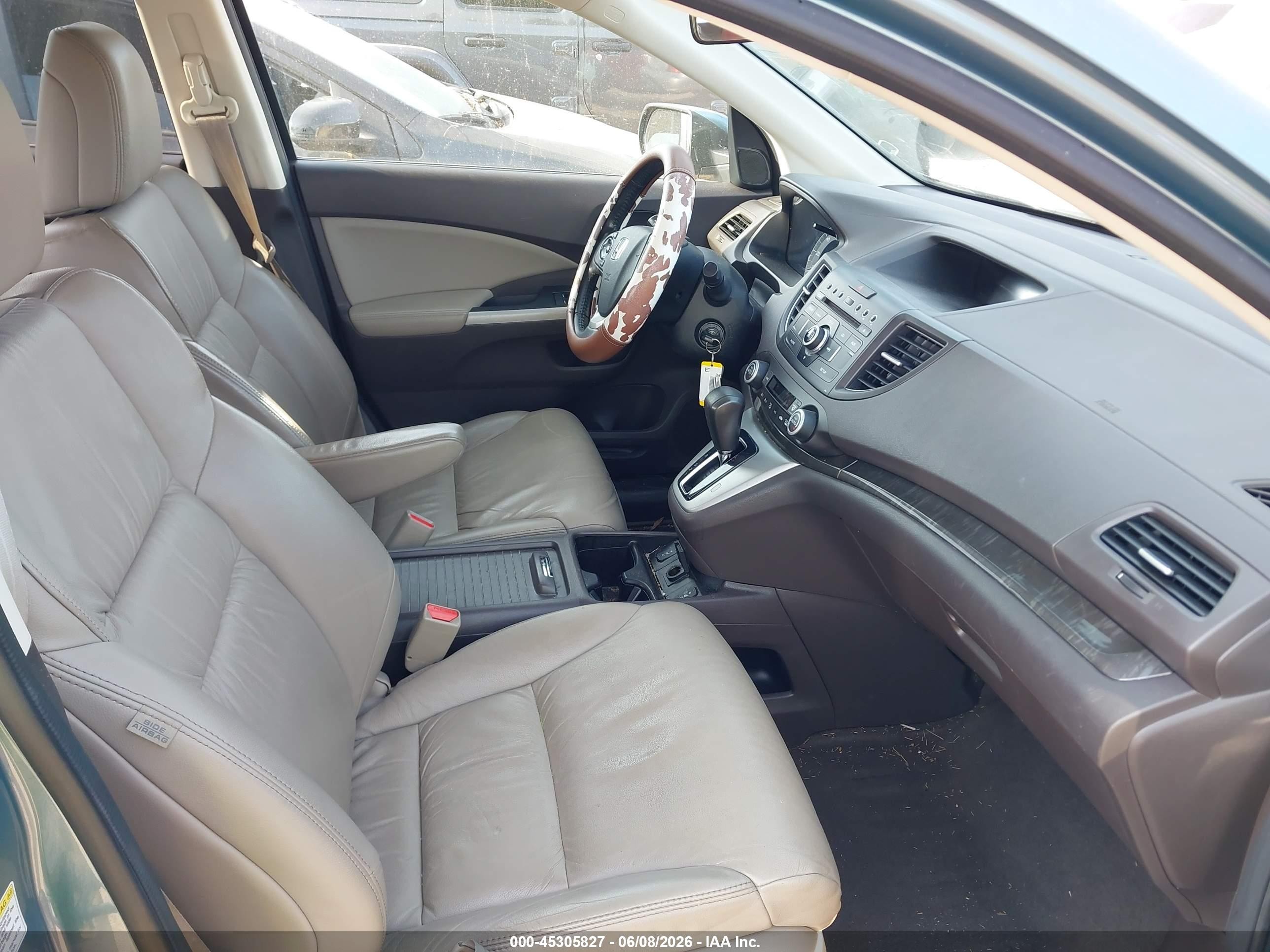 2014 Honda Cr-v Ex-l Teal vin: 2HKRM4H77EH700340