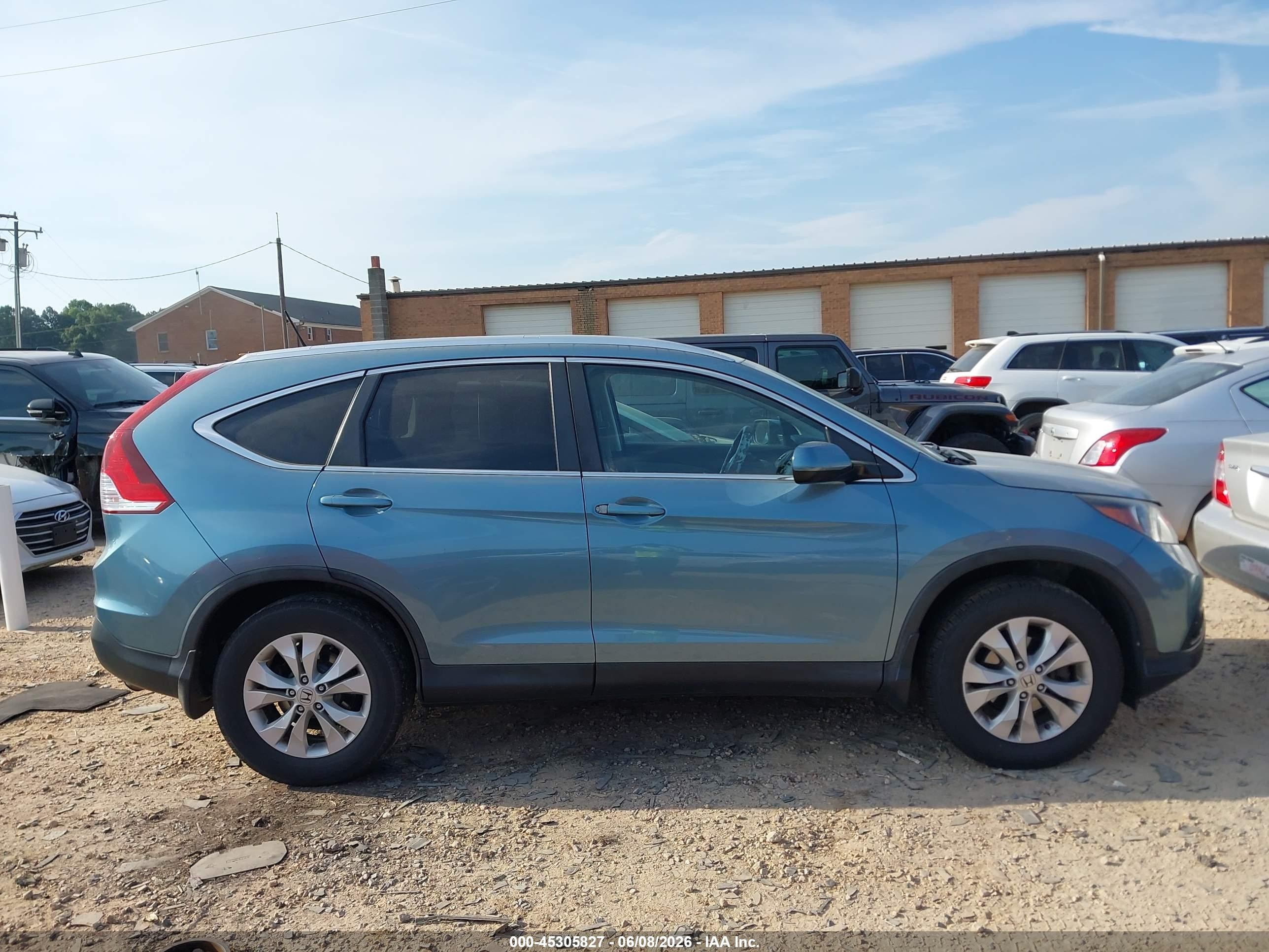 2014 Honda Cr-v Ex-l Teal vin: 2HKRM4H77EH700340