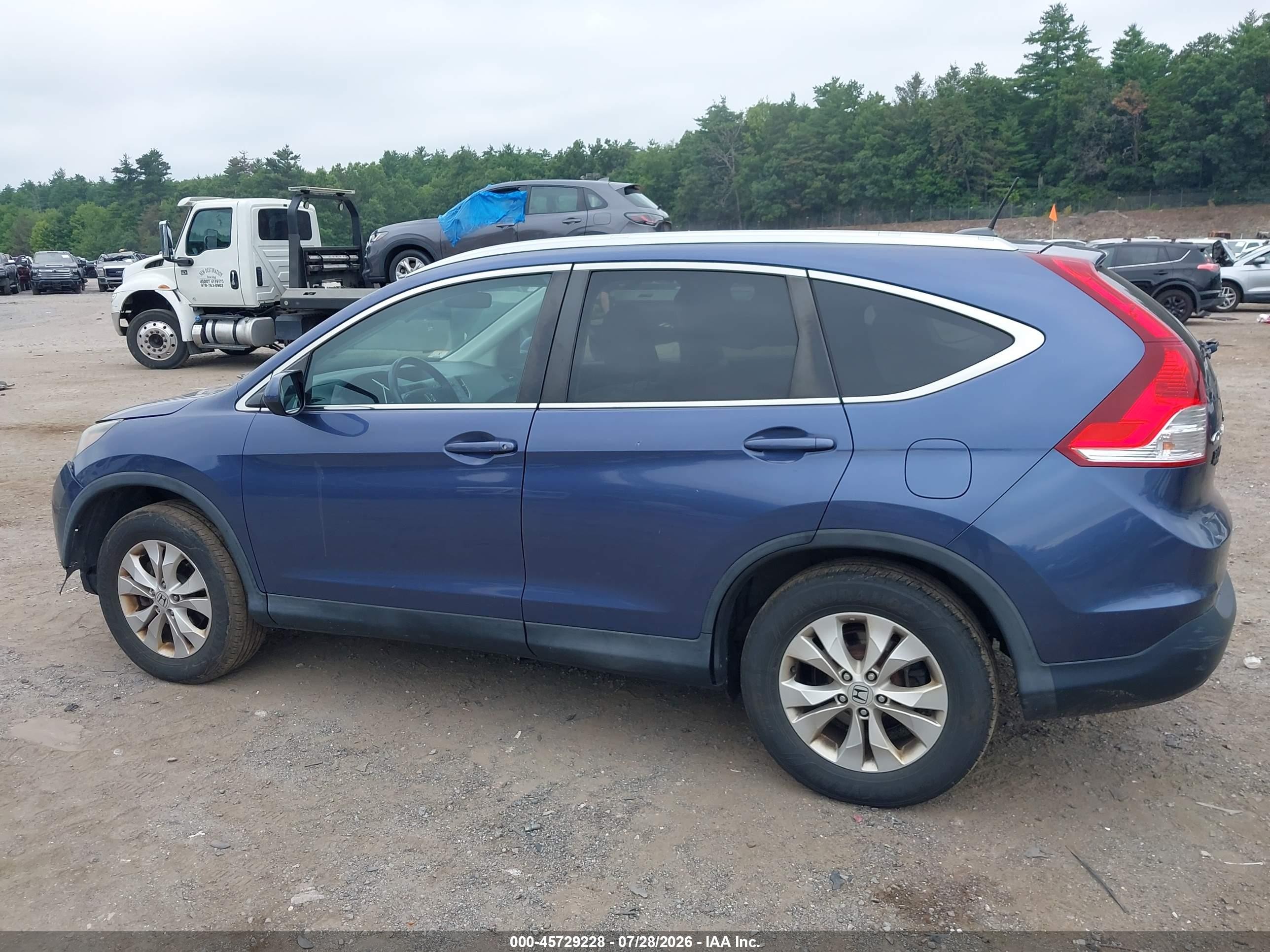2014 Honda Cr-v Ex-l Синий vin: 2HKRM4H77EH708325