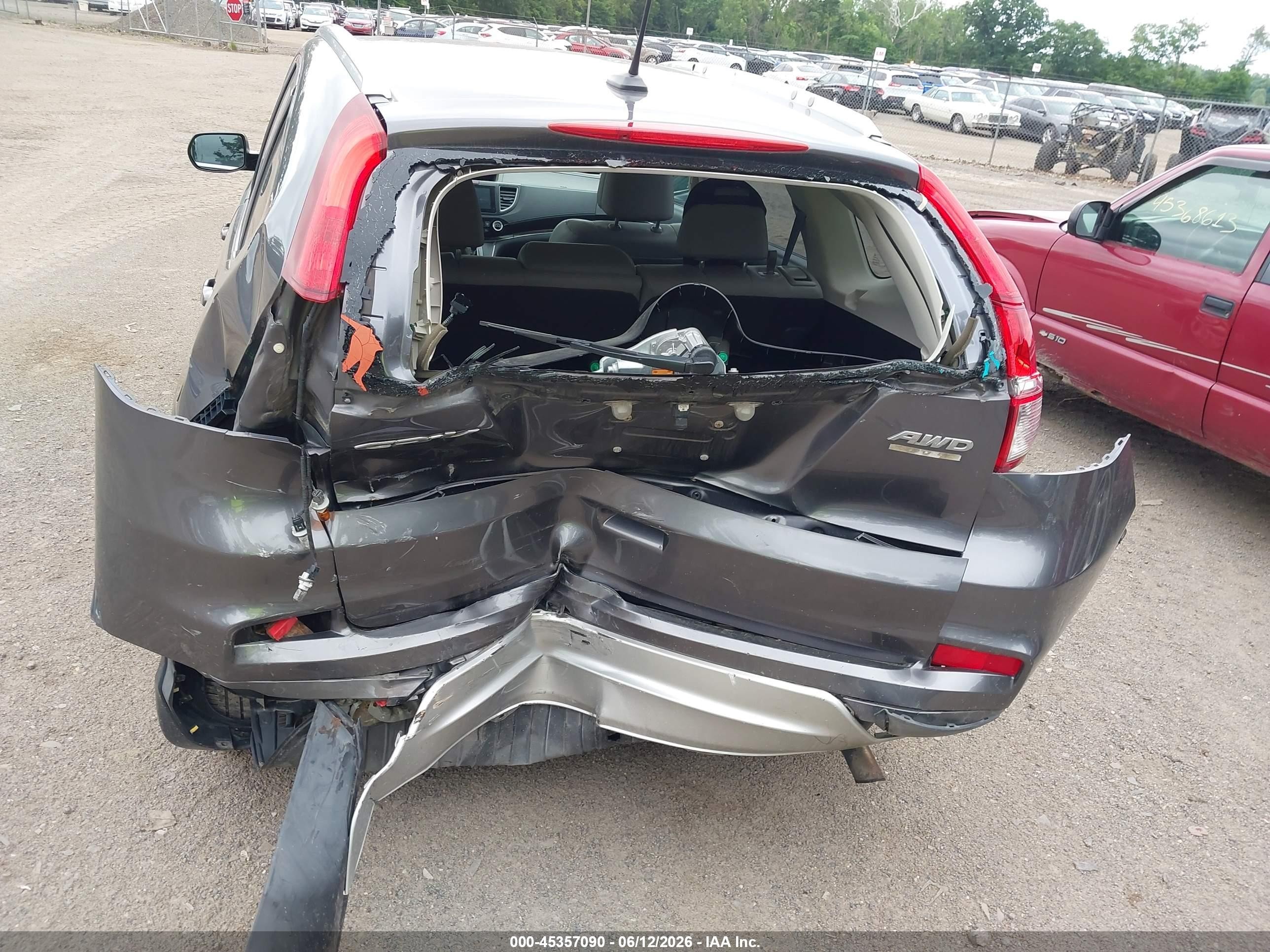 2015 Honda Cr-v Ex-l Серый vin: 2HKRM4H77FH618237