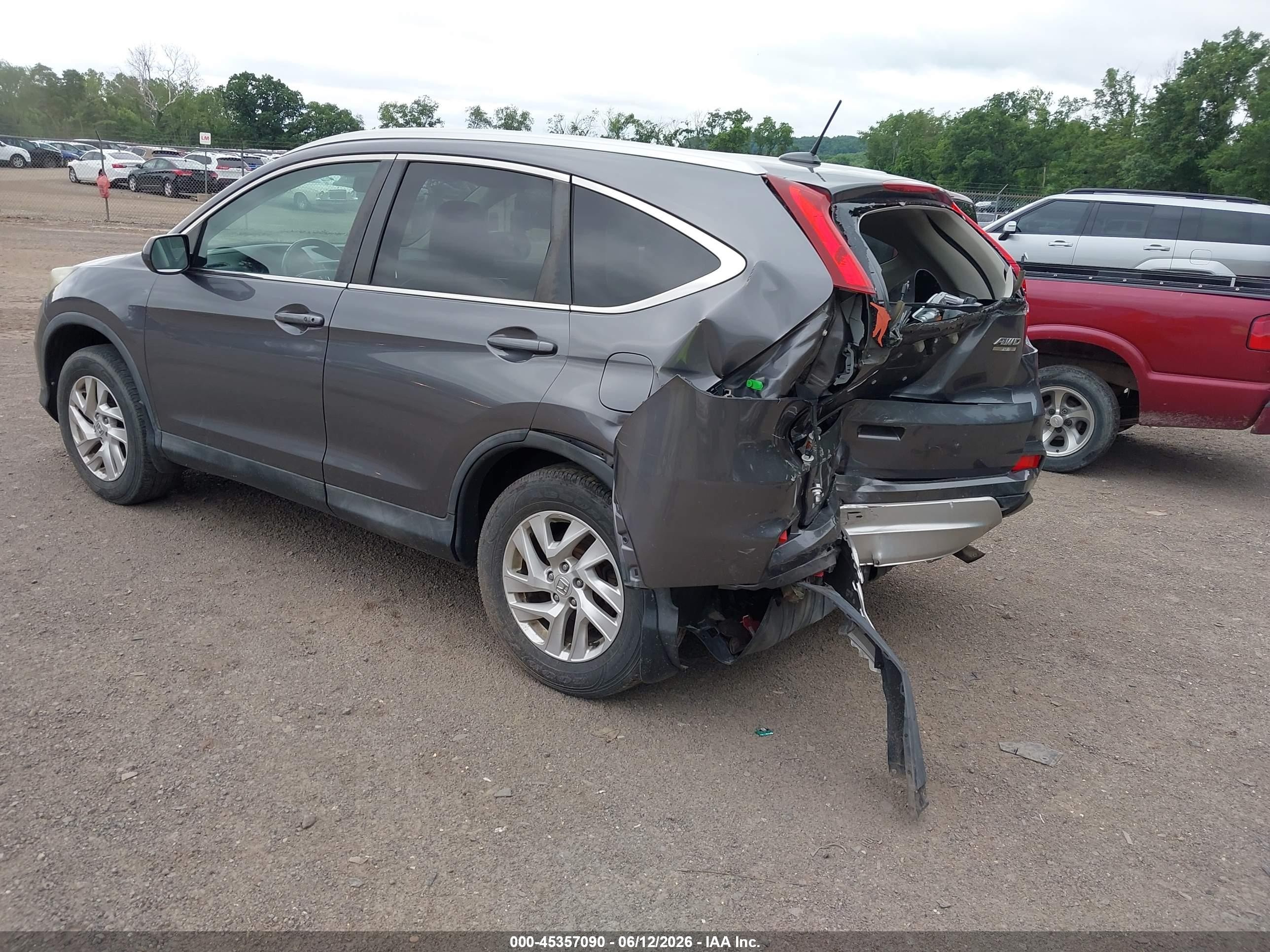 2015 Honda Cr-v Ex-l Серый vin: 2HKRM4H77FH618237