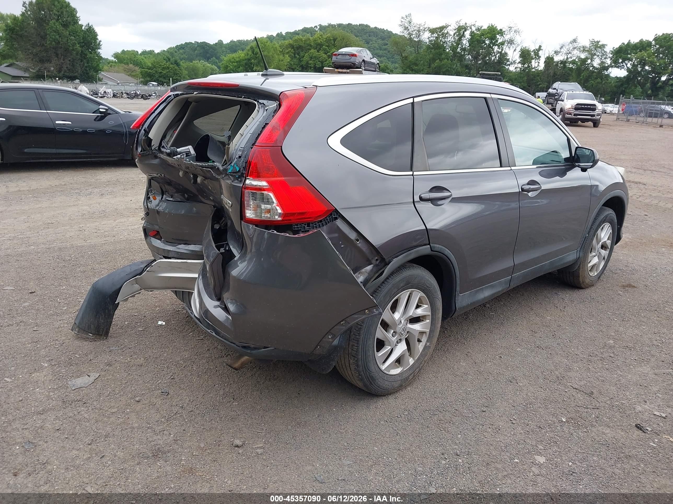 2015 Honda Cr-v Ex-l Серый vin: 2HKRM4H77FH618237