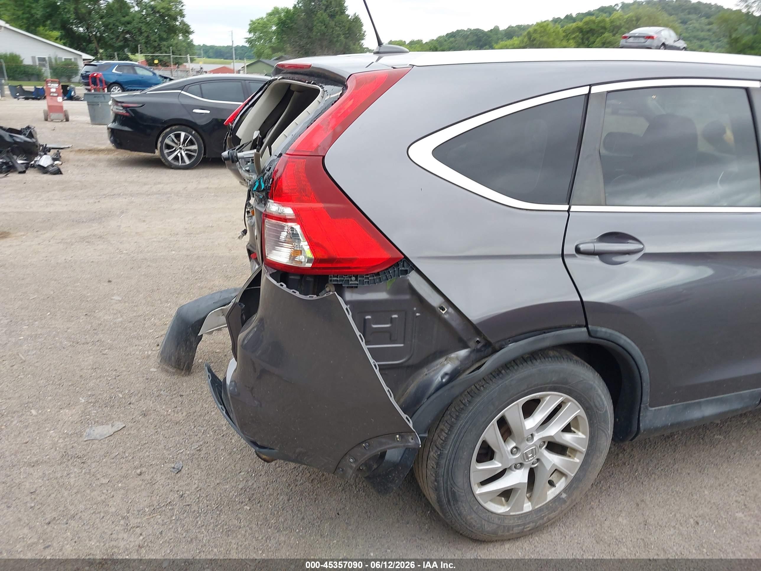 2015 Honda Cr-v Ex-l Серый vin: 2HKRM4H77FH618237