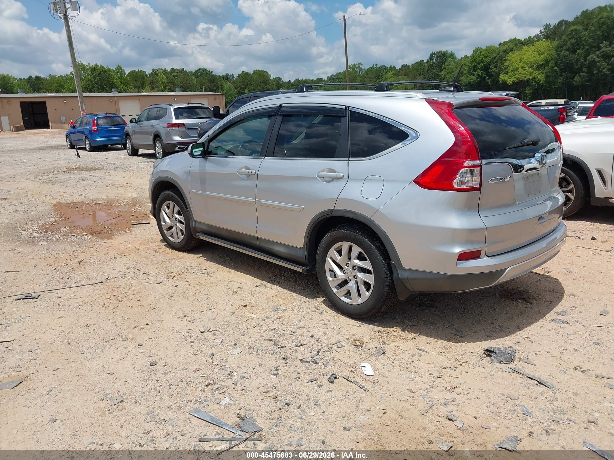 2015 Honda Cr-v Ex-l Silver vin: 2HKRM4H77FH634826