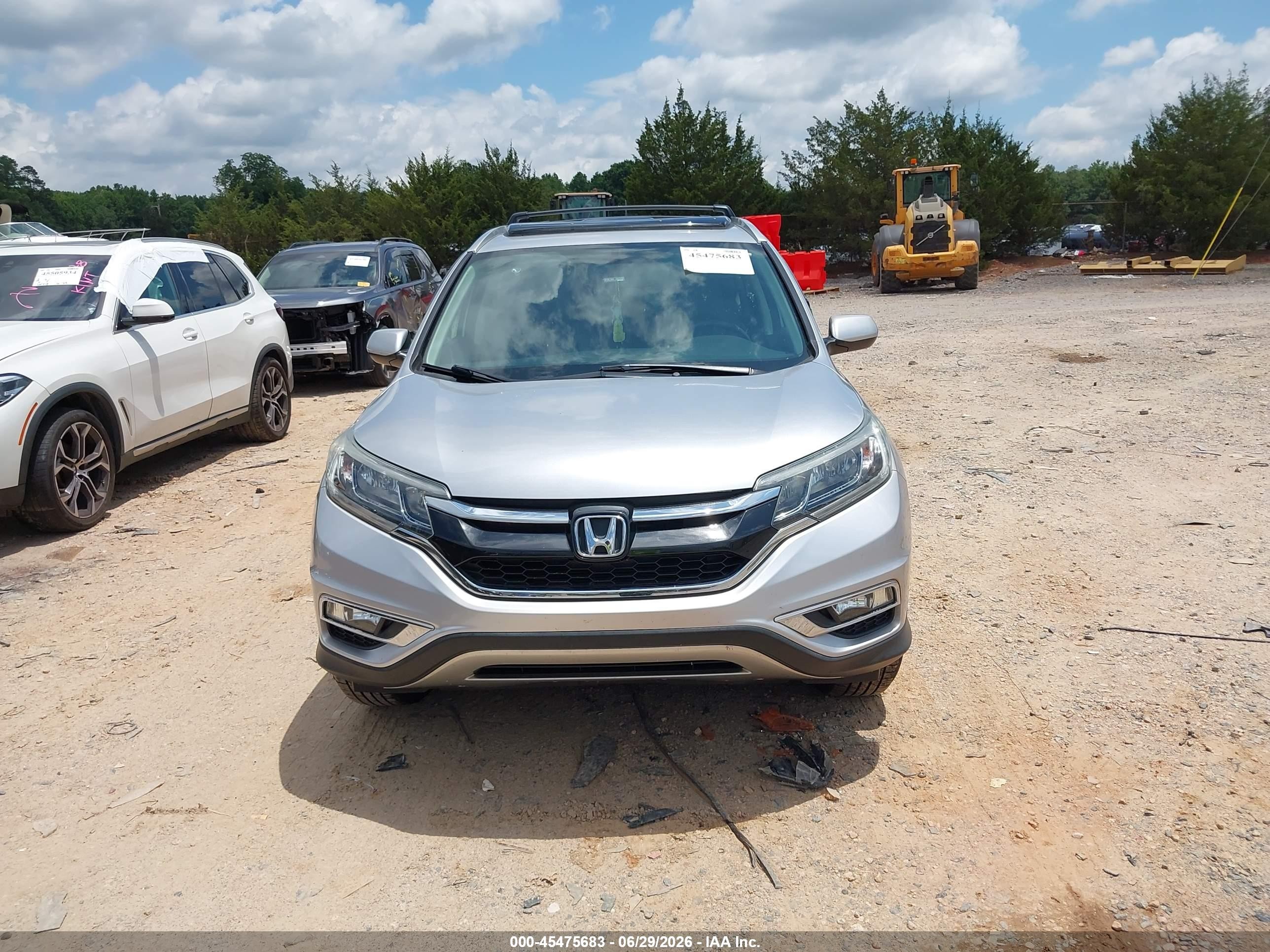 2015 Honda Cr-v Ex-l Silver vin: 2HKRM4H77FH634826