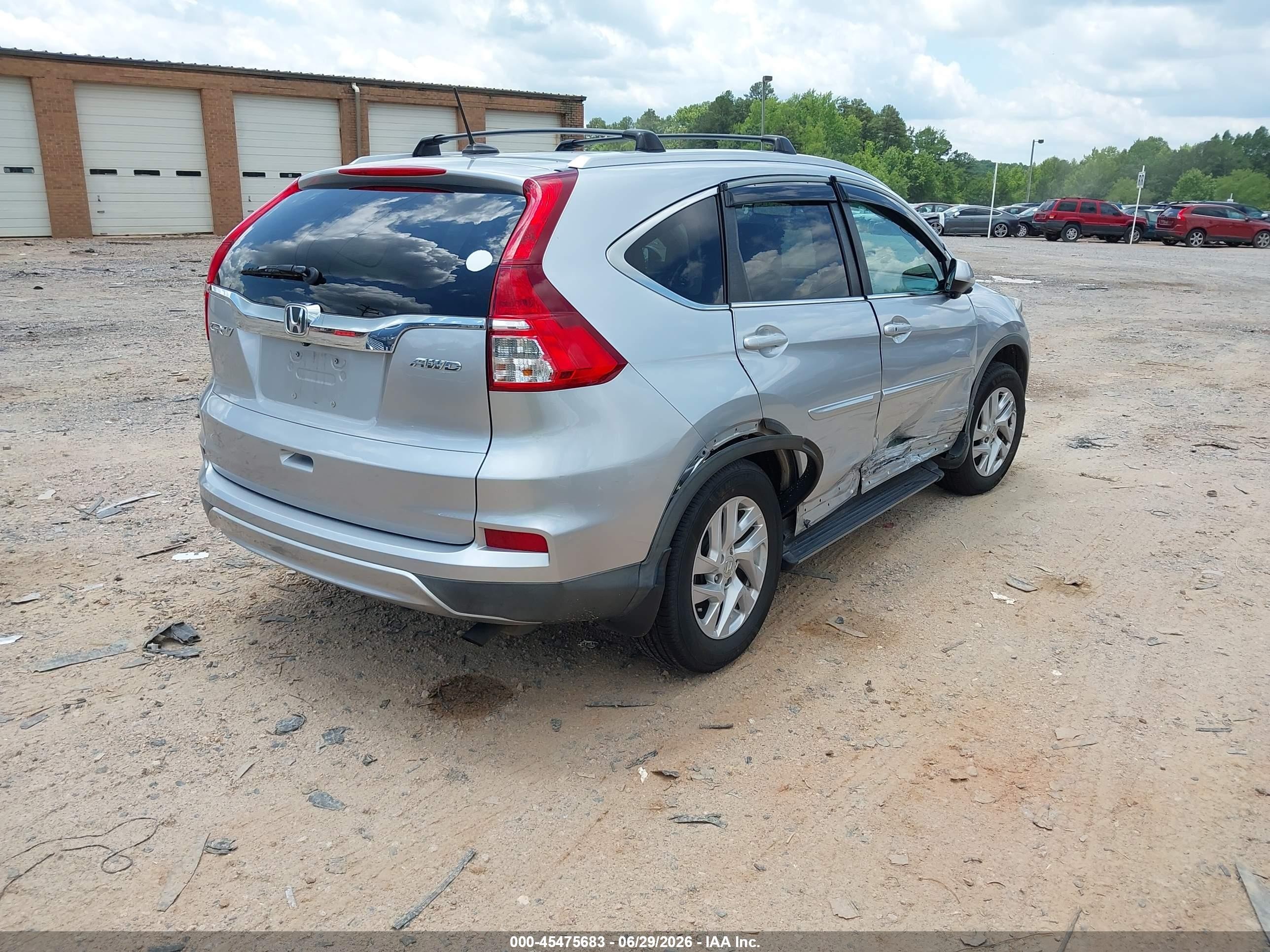 2015 Honda Cr-v Ex-l Silver vin: 2HKRM4H77FH634826
