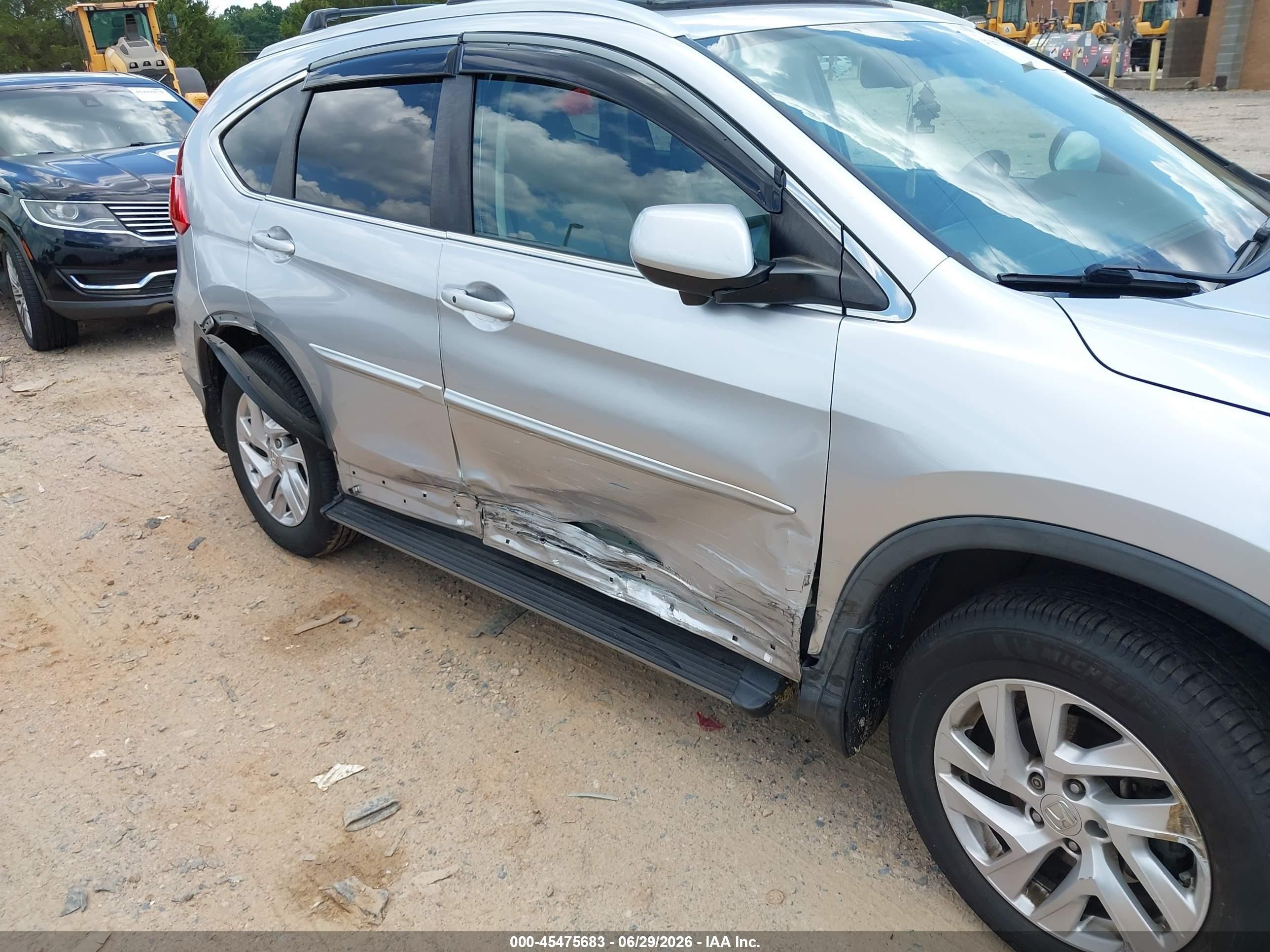 2015 Honda Cr-v Ex-l Silver vin: 2HKRM4H77FH634826