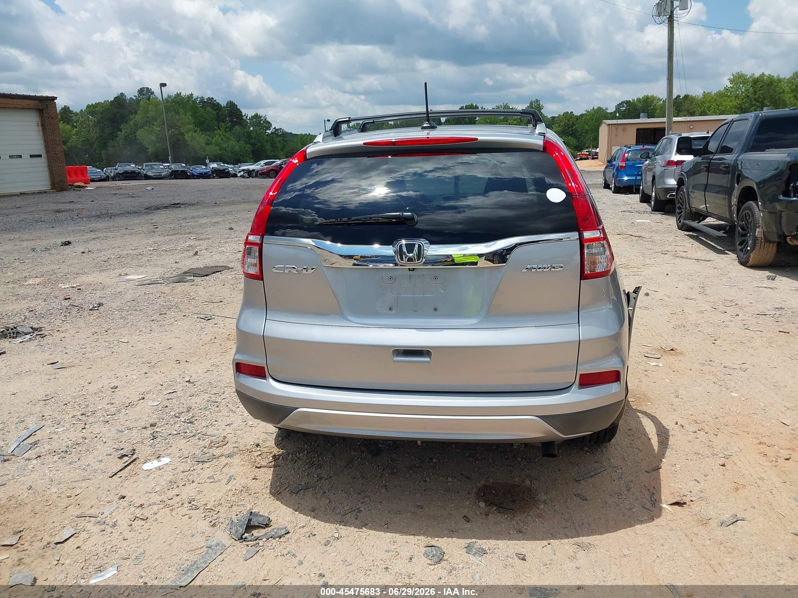 2015 Honda Cr-v Ex-l Silver vin: 2HKRM4H77FH634826