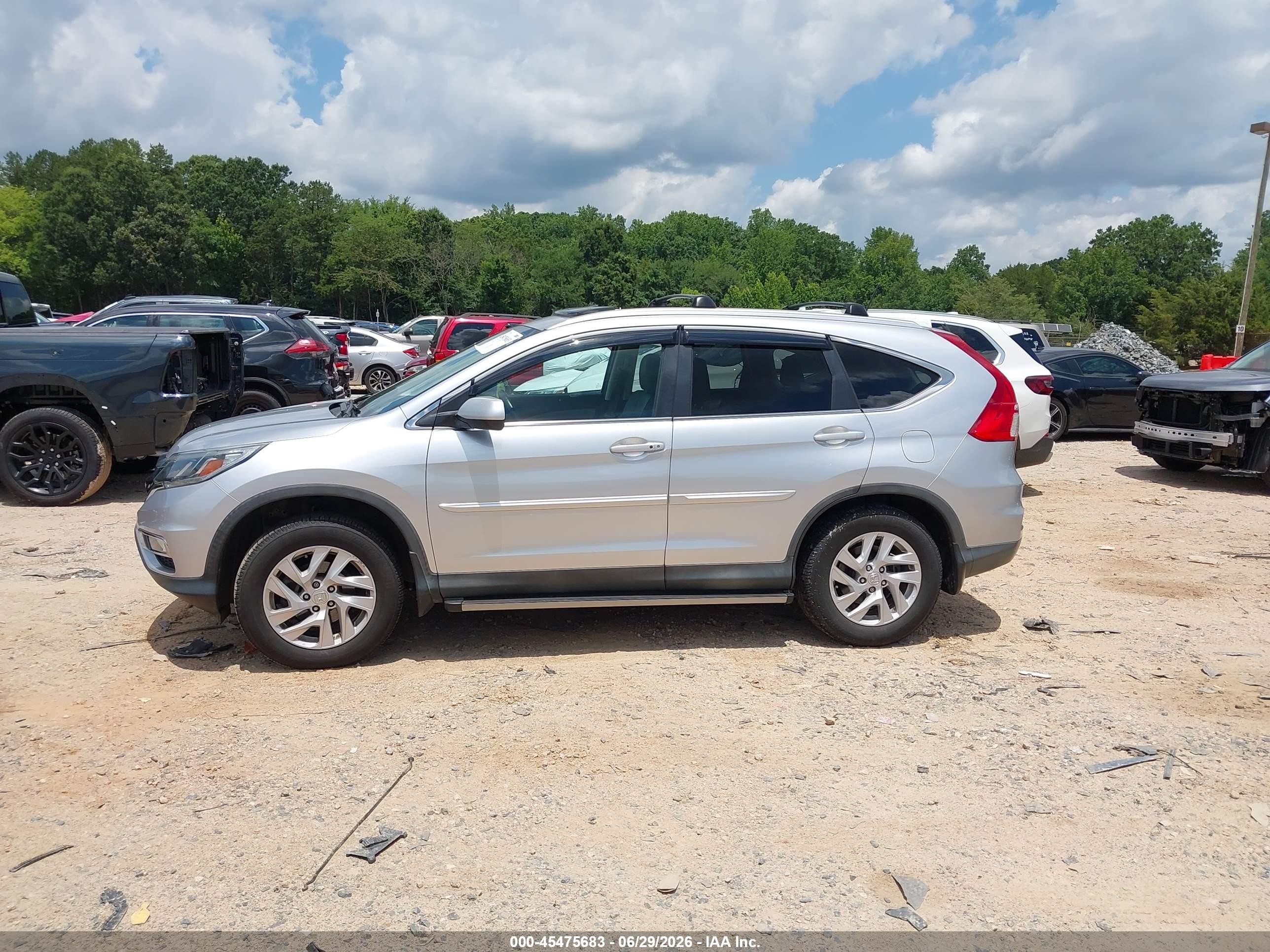 2015 Honda Cr-v Ex-l Silver vin: 2HKRM4H77FH634826