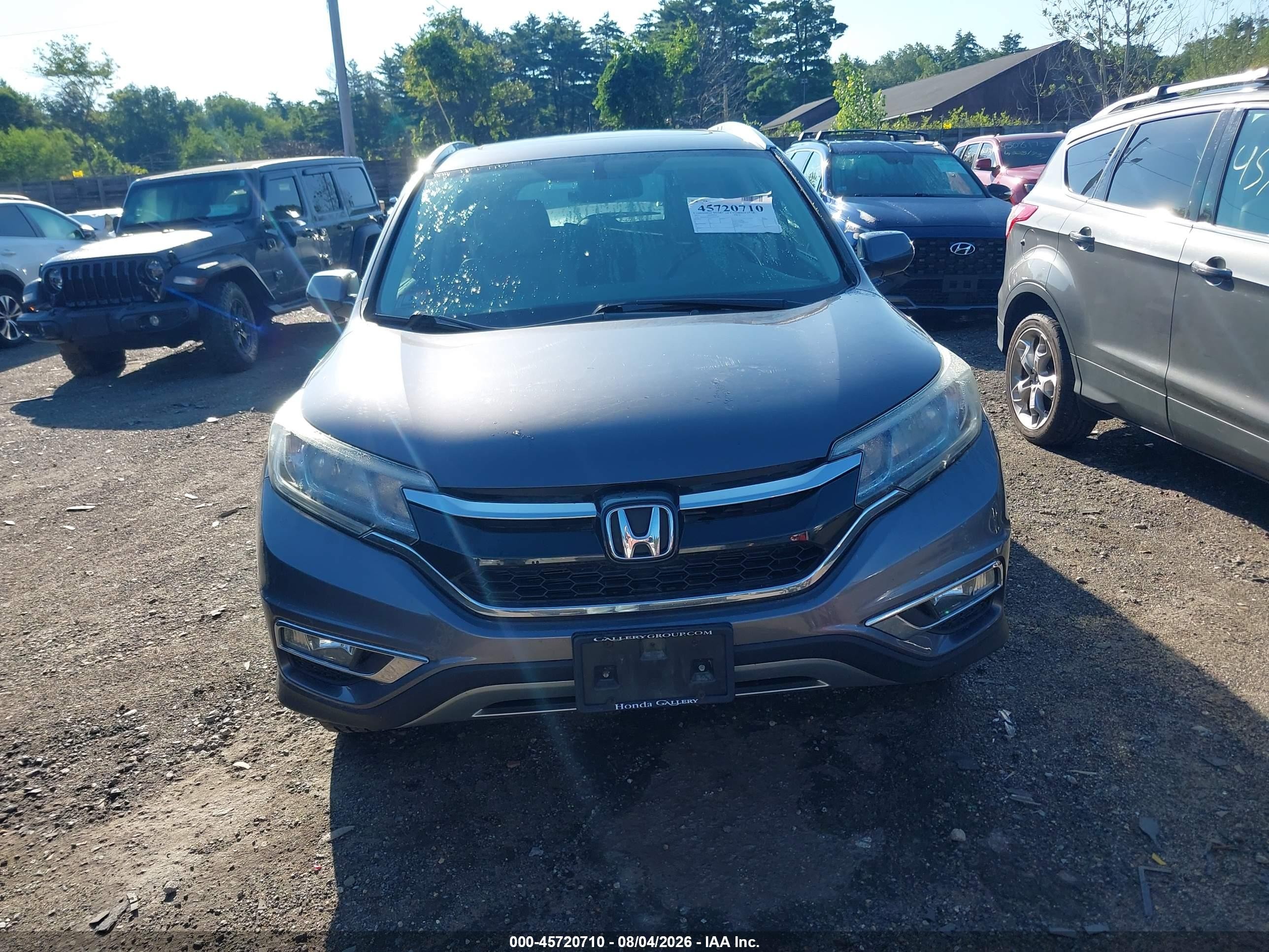 2015 Honda Cr-v Ex-l Gray vin: 2HKRM4H77FH636799