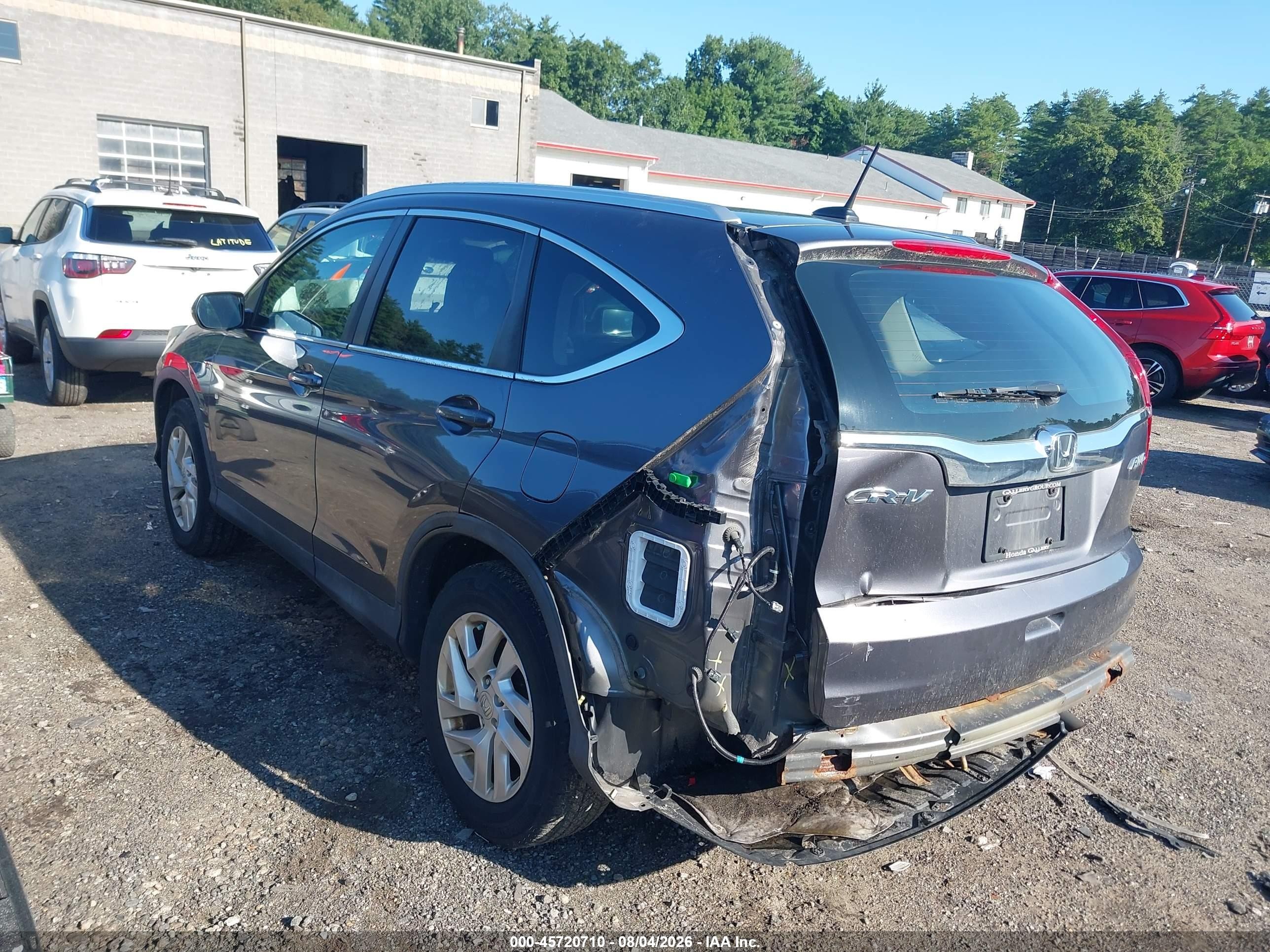2015 Honda Cr-v Ex-l Gray vin: 2HKRM4H77FH636799