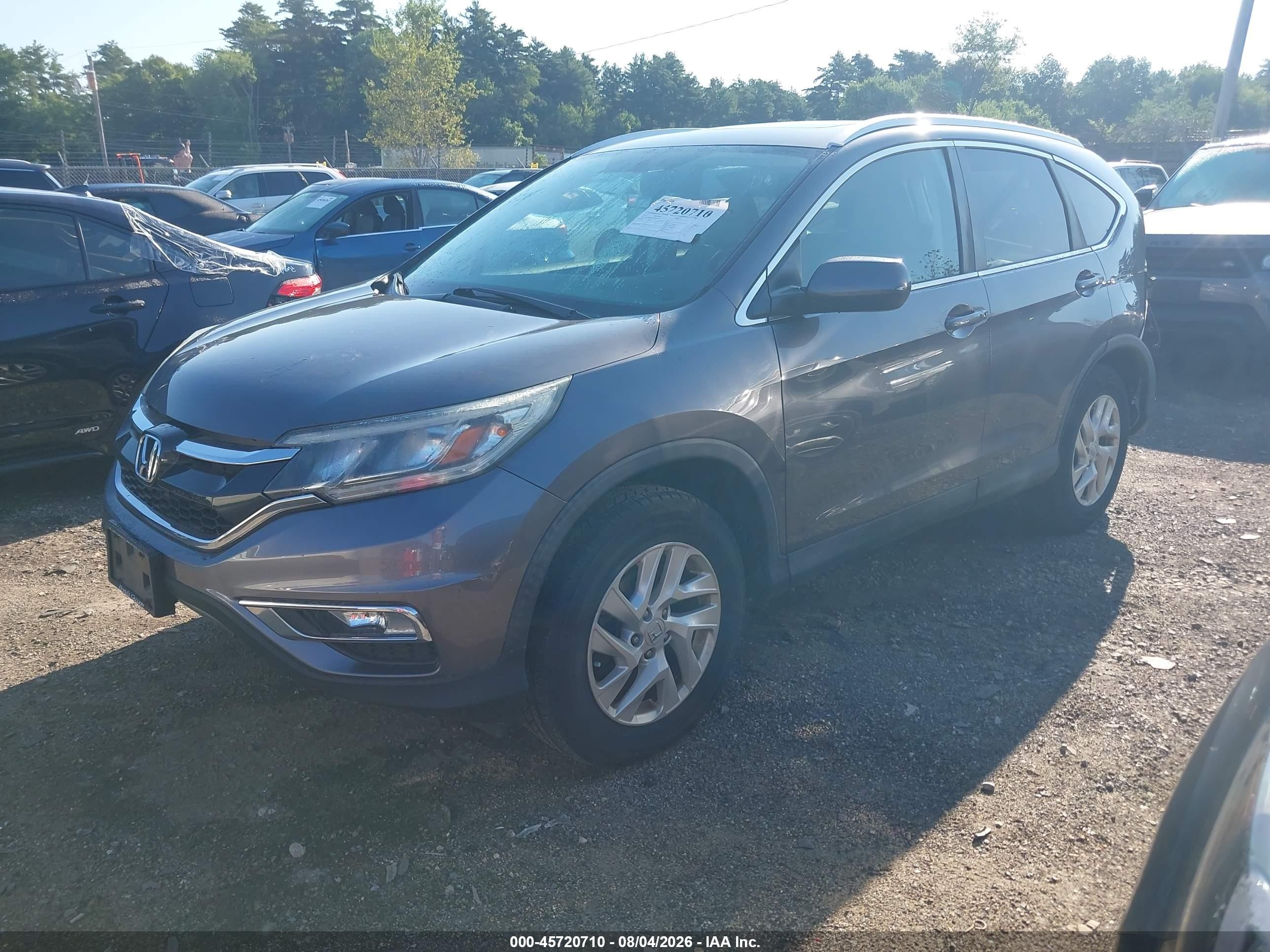 2015 Honda Cr-v Ex-l Gray vin: 2HKRM4H77FH636799