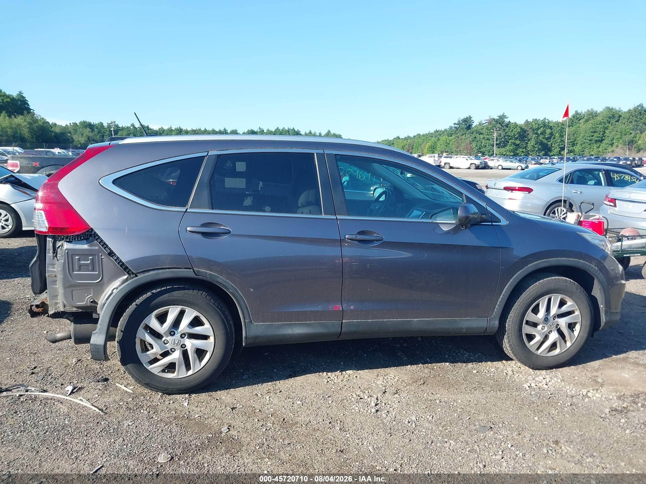 2015 Honda Cr-v Ex-l Gray vin: 2HKRM4H77FH636799