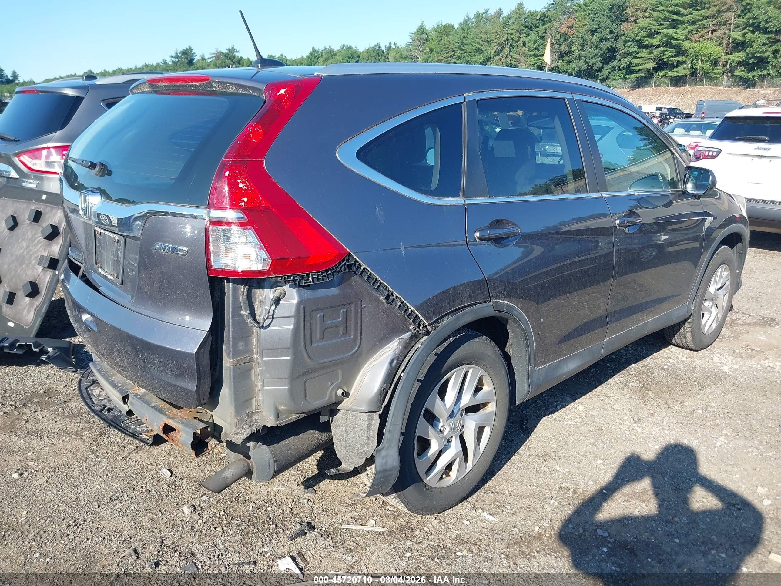 2015 Honda Cr-v Ex-l Gray vin: 2HKRM4H77FH636799