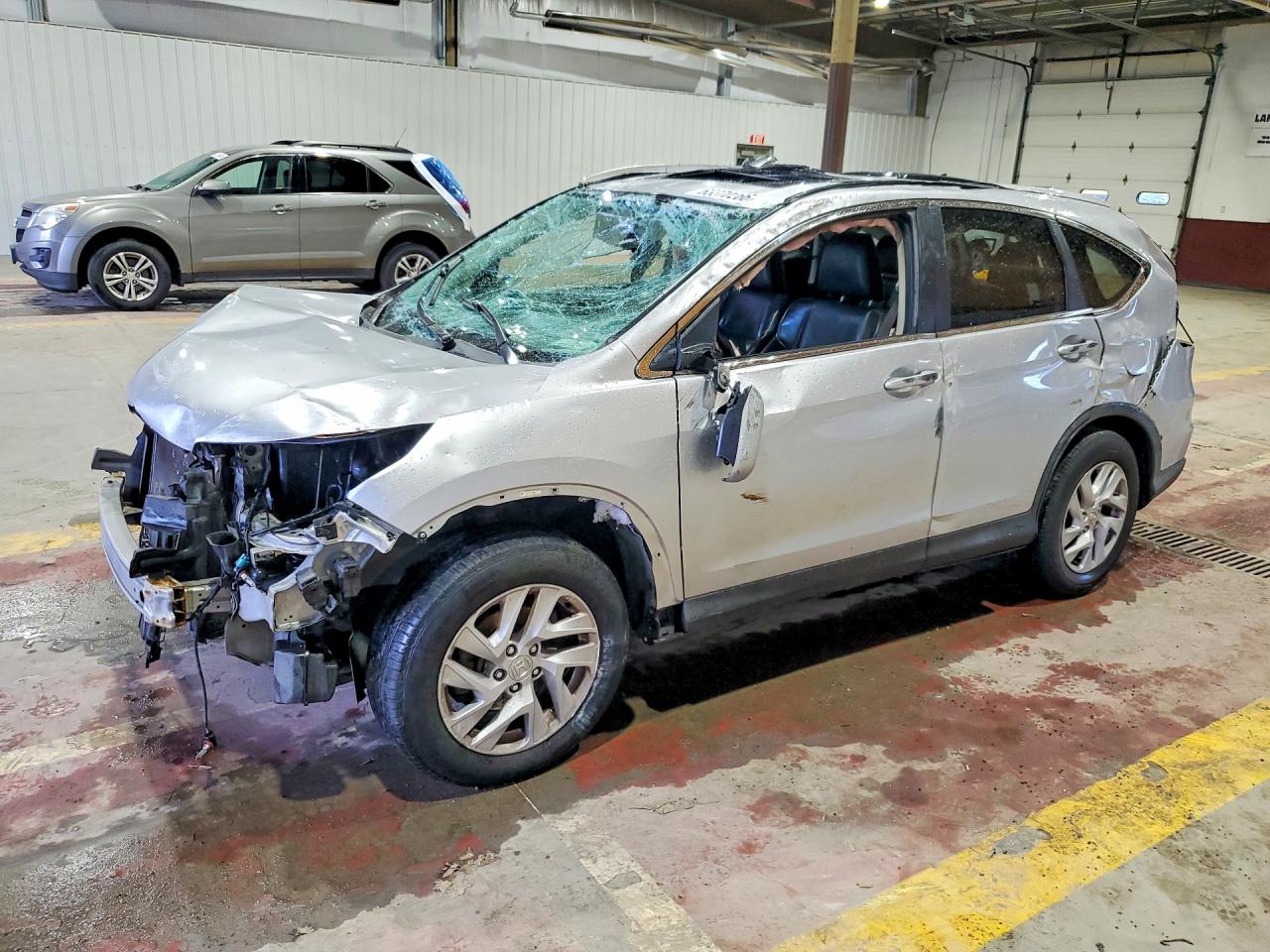 2015 Honda Cr-v Exl Silver vin: 2HKRM4H77FH649911