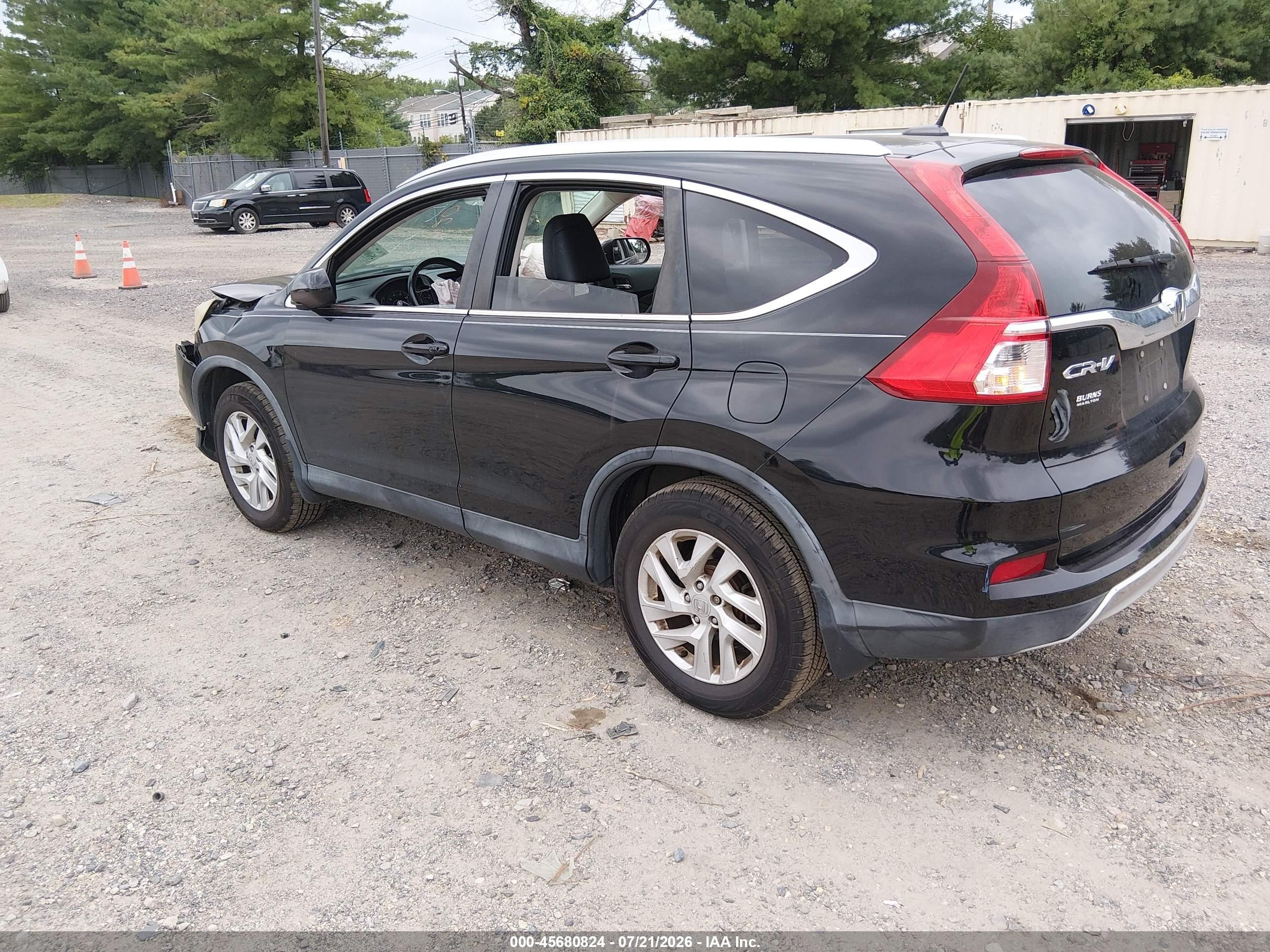 2015 Honda Cr-v Ex-l Black vin: 2HKRM4H77FH659208