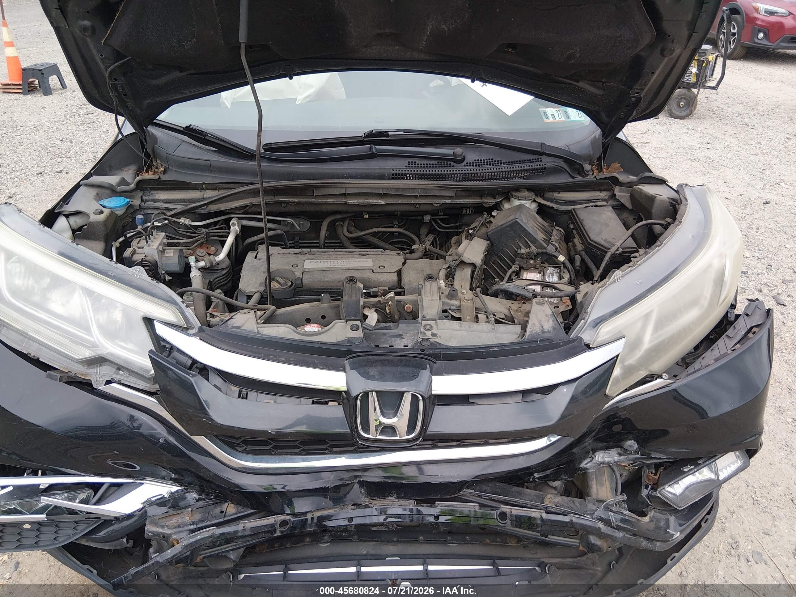 2015 Honda Cr-v Ex-l Black vin: 2HKRM4H77FH659208