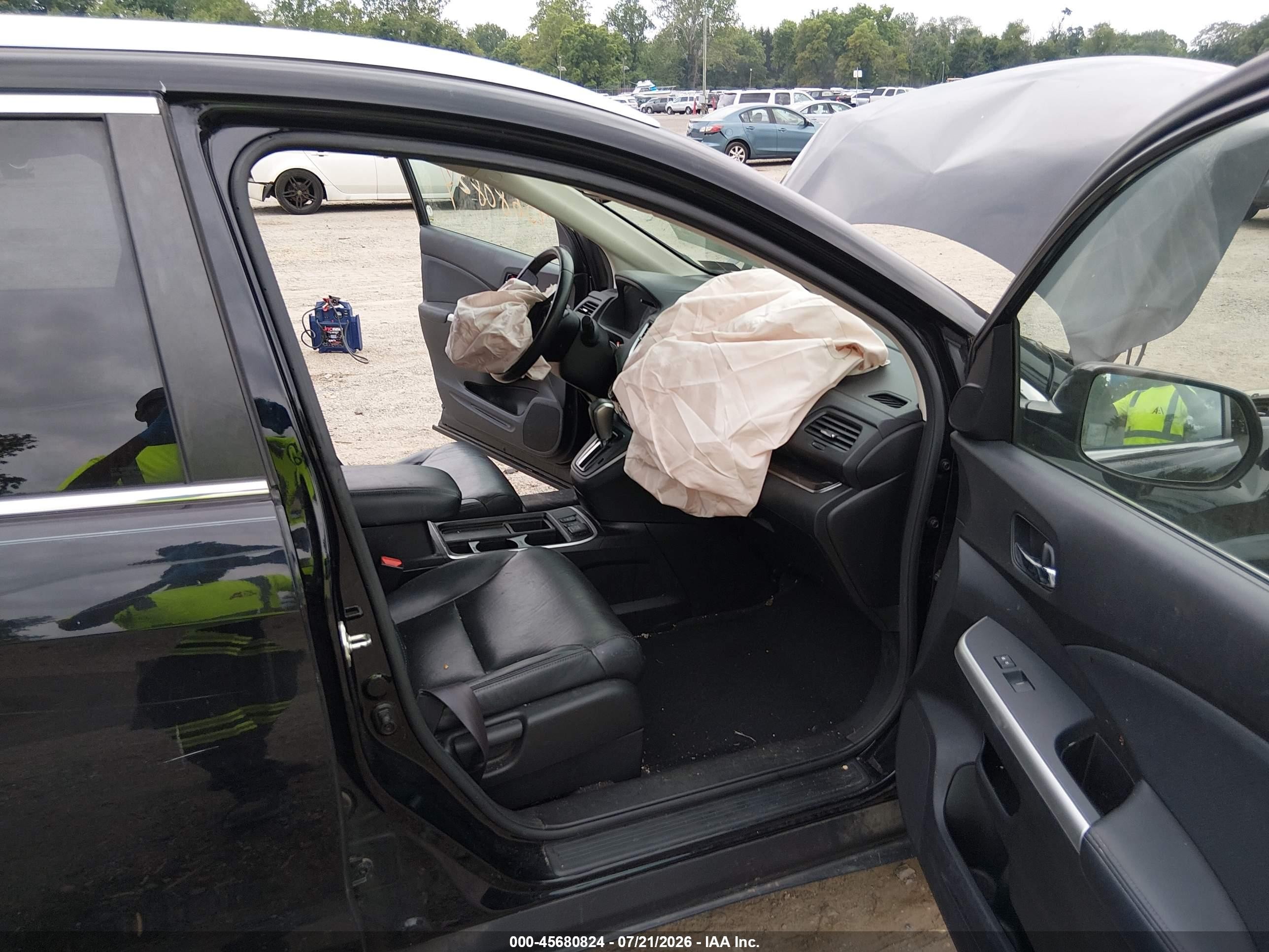 2015 Honda Cr-v Ex-l Black vin: 2HKRM4H77FH659208