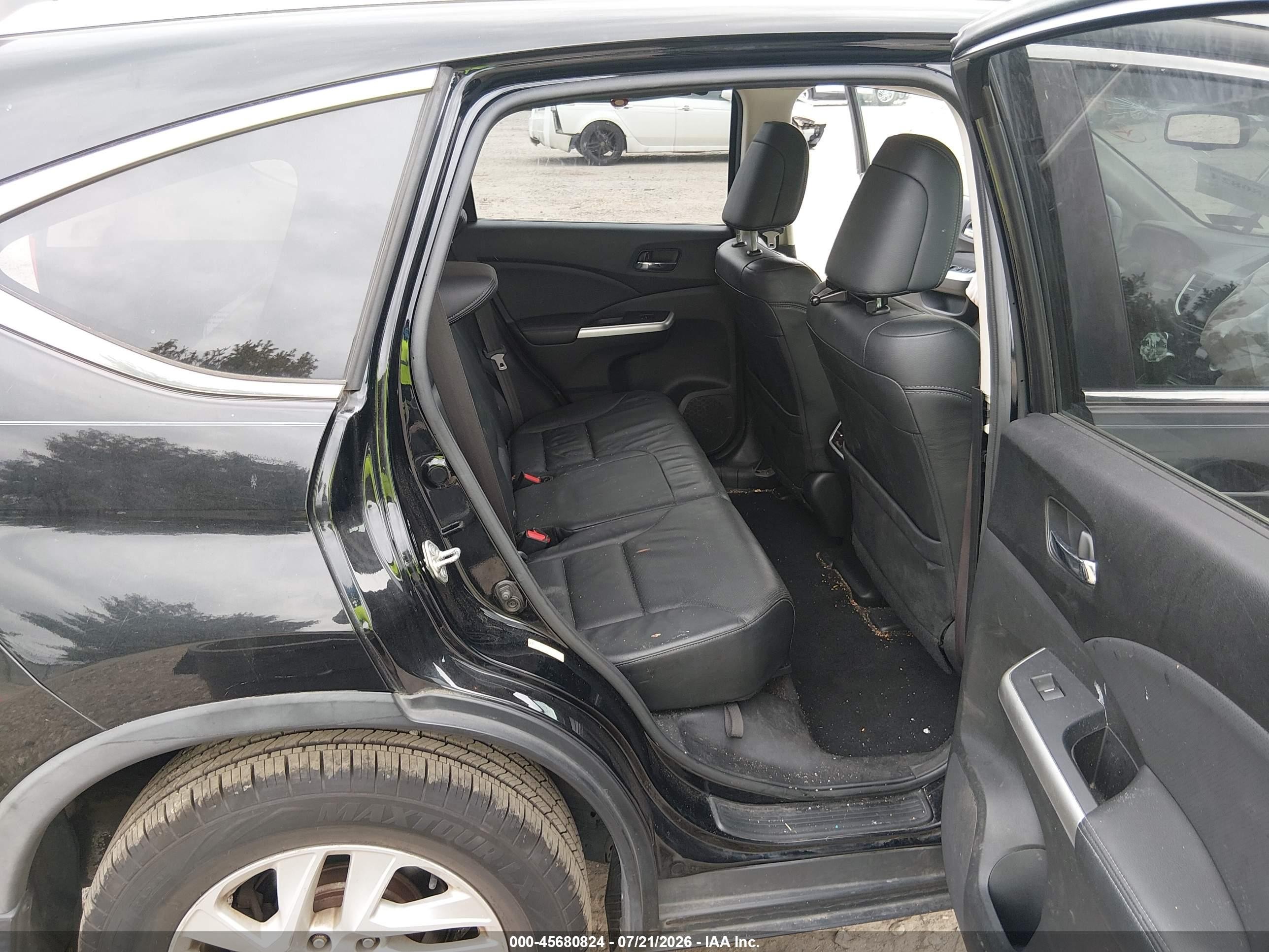 2015 Honda Cr-v Ex-l Black vin: 2HKRM4H77FH659208