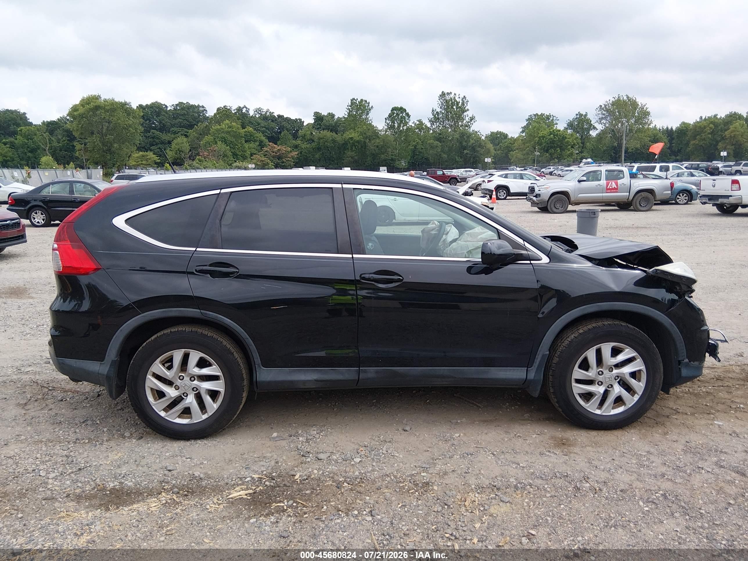 2015 Honda Cr-v Ex-l Black vin: 2HKRM4H77FH659208