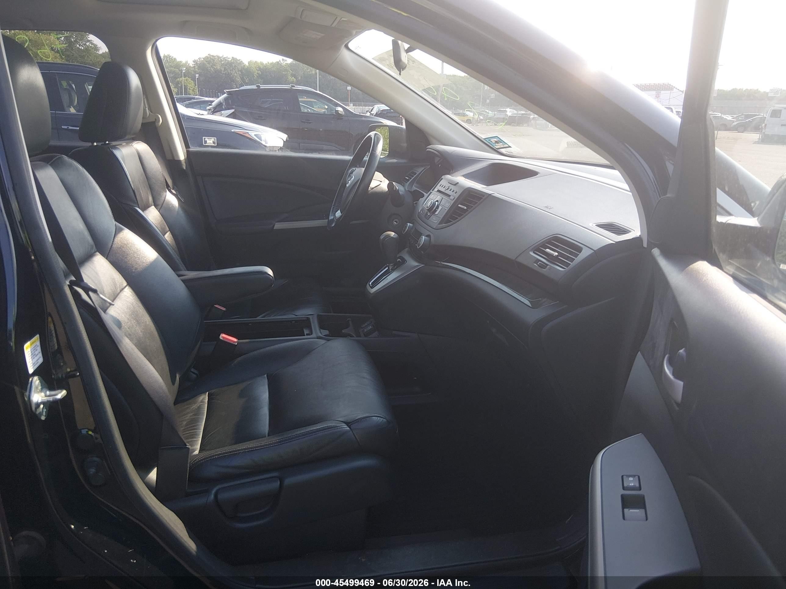 2012 Honda Cr-v Ex-l Black vin: 2HKRM4H78CH624236