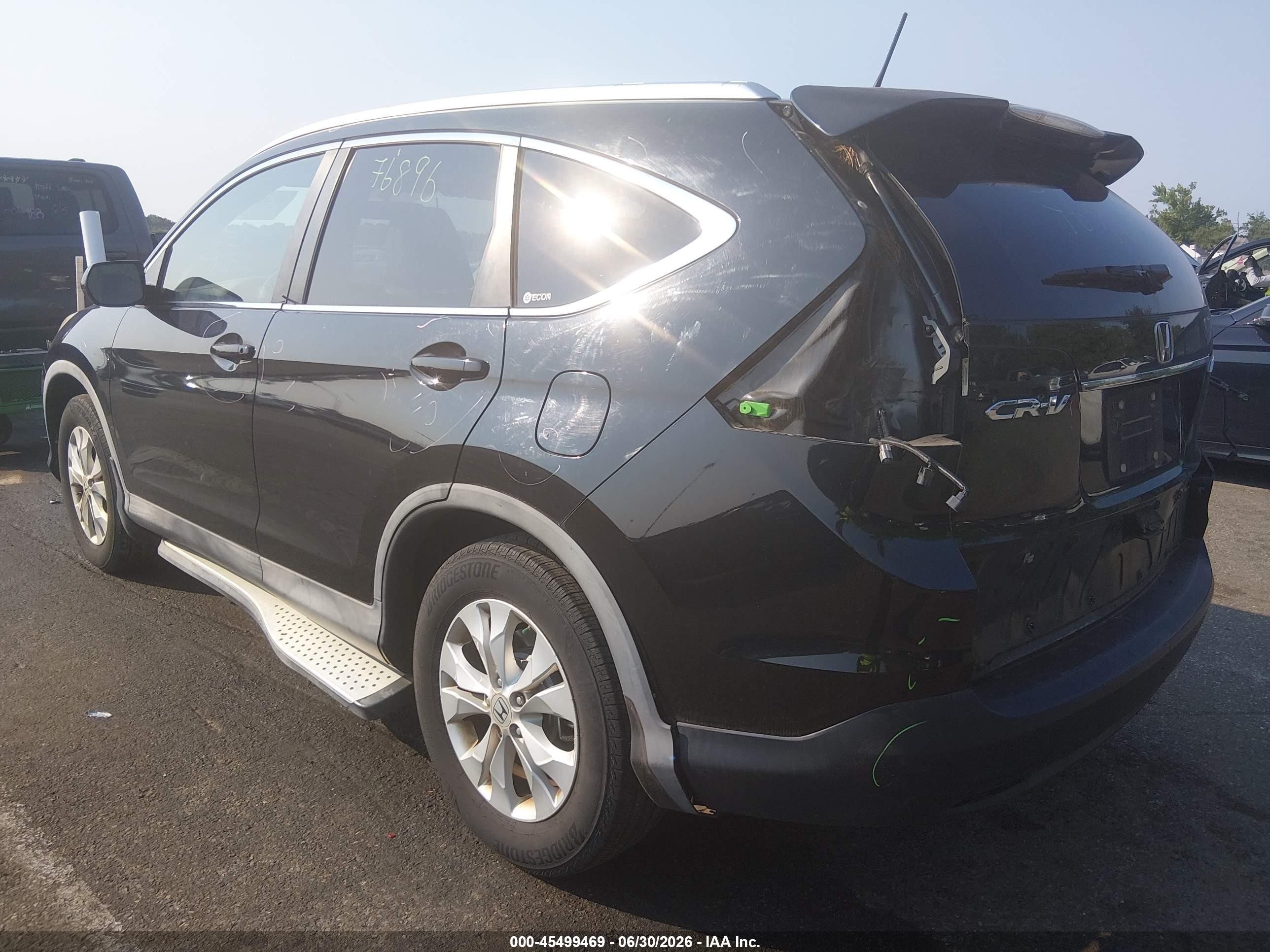 2012 Honda Cr-v Ex-l Black vin: 2HKRM4H78CH624236