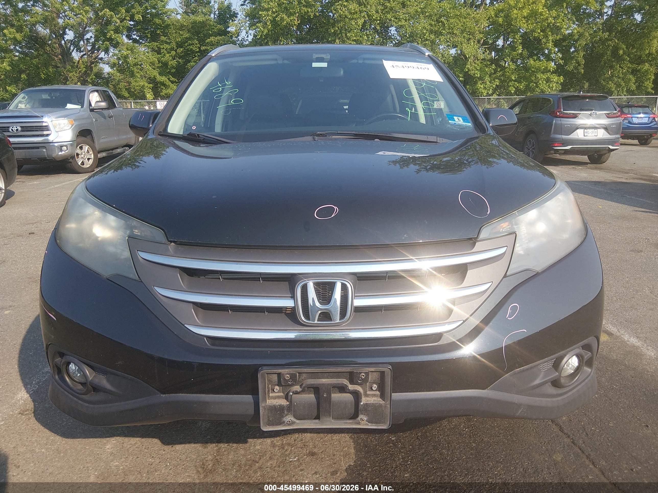 2012 Honda Cr-v Ex-l Black vin: 2HKRM4H78CH624236