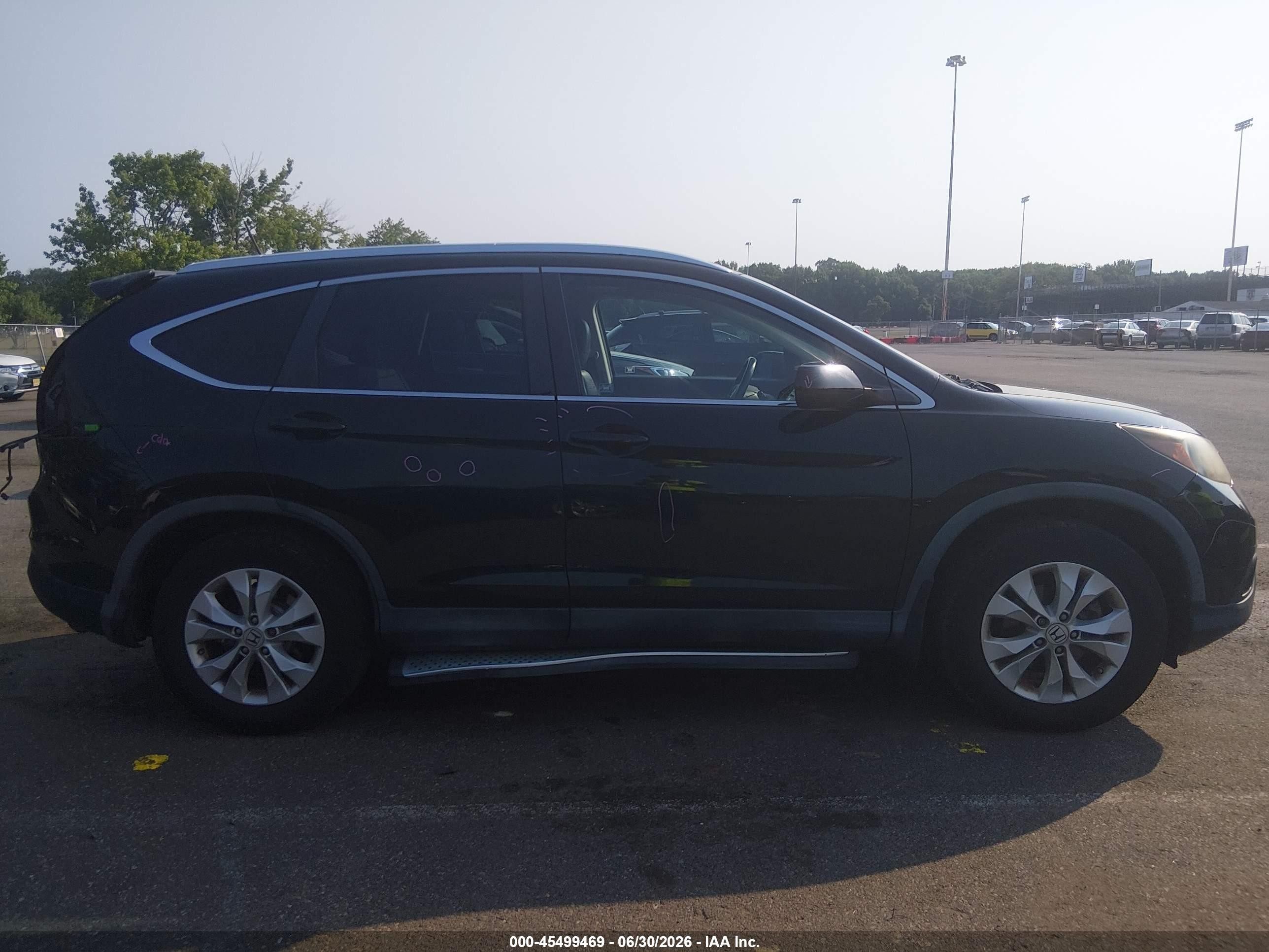 2012 Honda Cr-v Ex-l Black vin: 2HKRM4H78CH624236