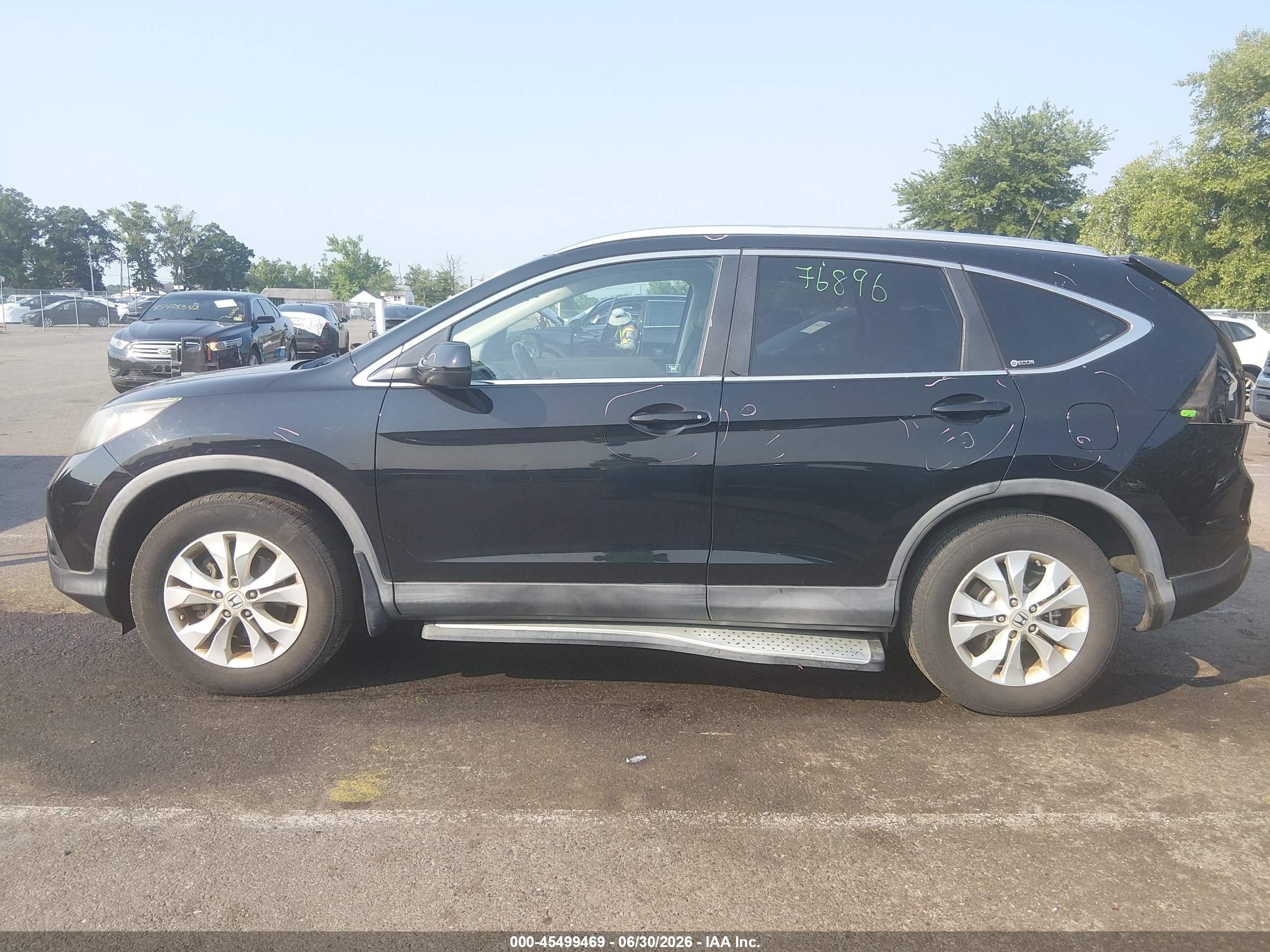 2012 Honda Cr-v Ex-l Black vin: 2HKRM4H78CH624236