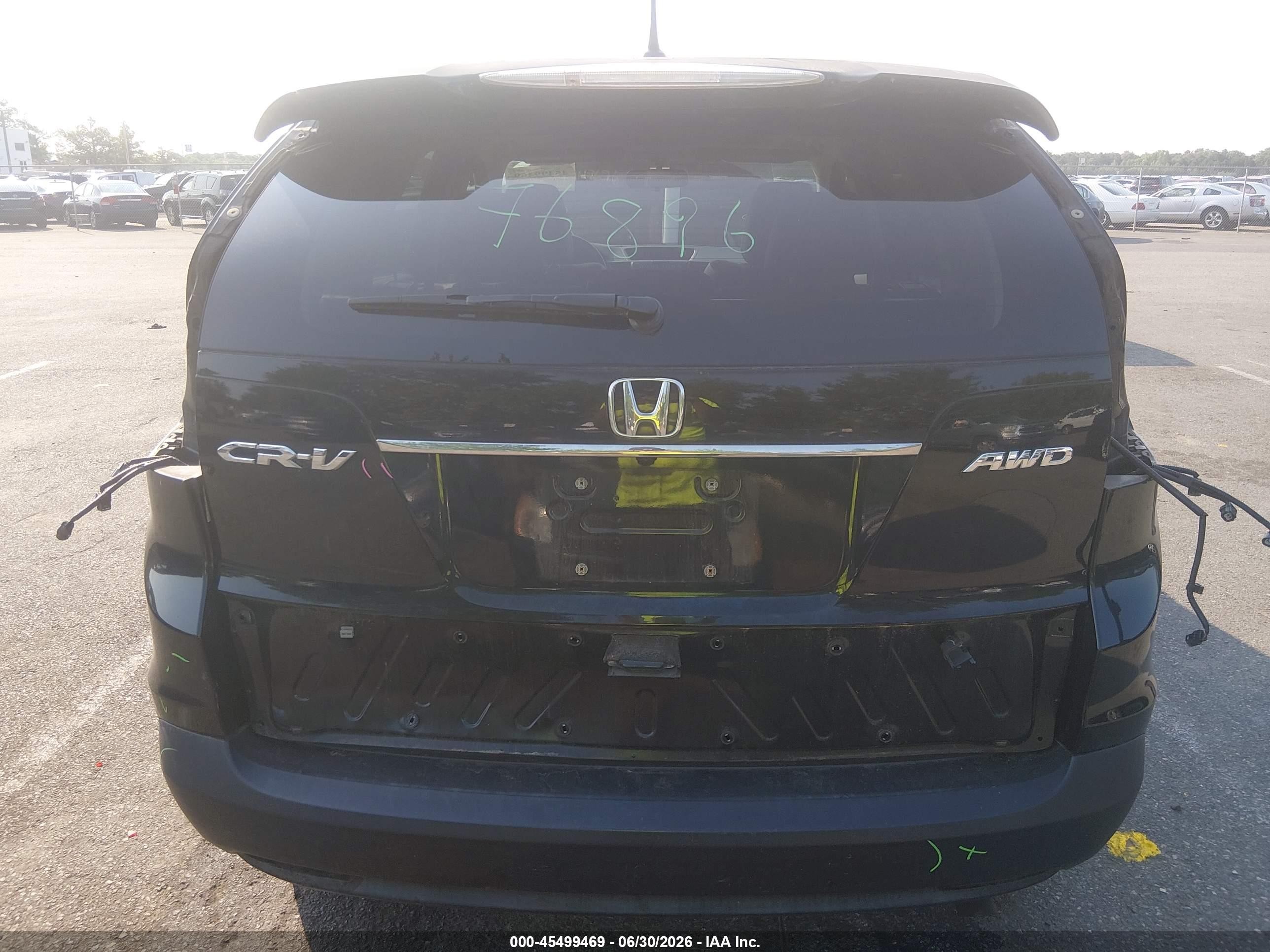 2012 Honda Cr-v Ex-l Black vin: 2HKRM4H78CH624236