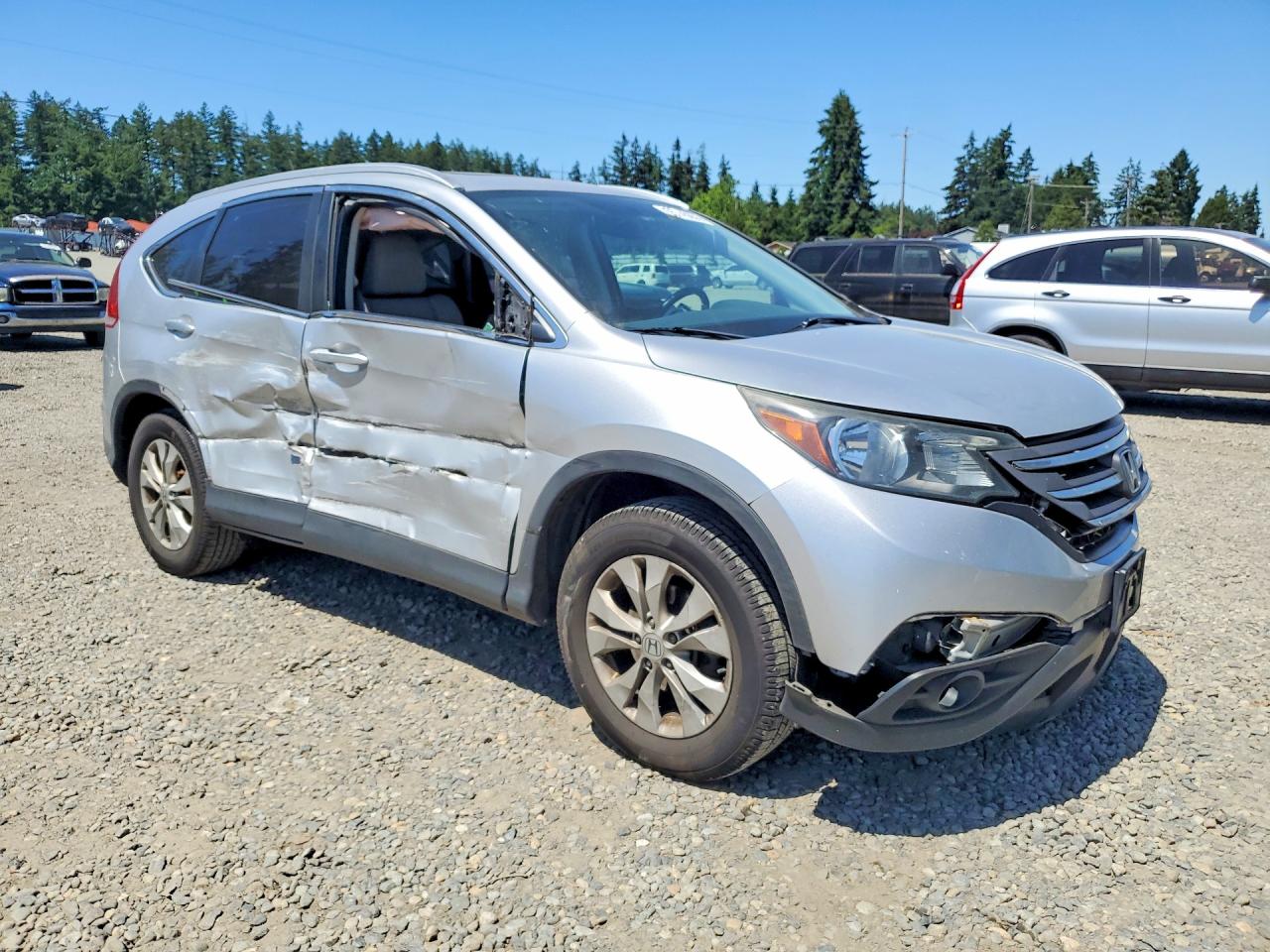 2013 Honda Cr-v Exl Silver vin: 2HKRM4H78DH609169