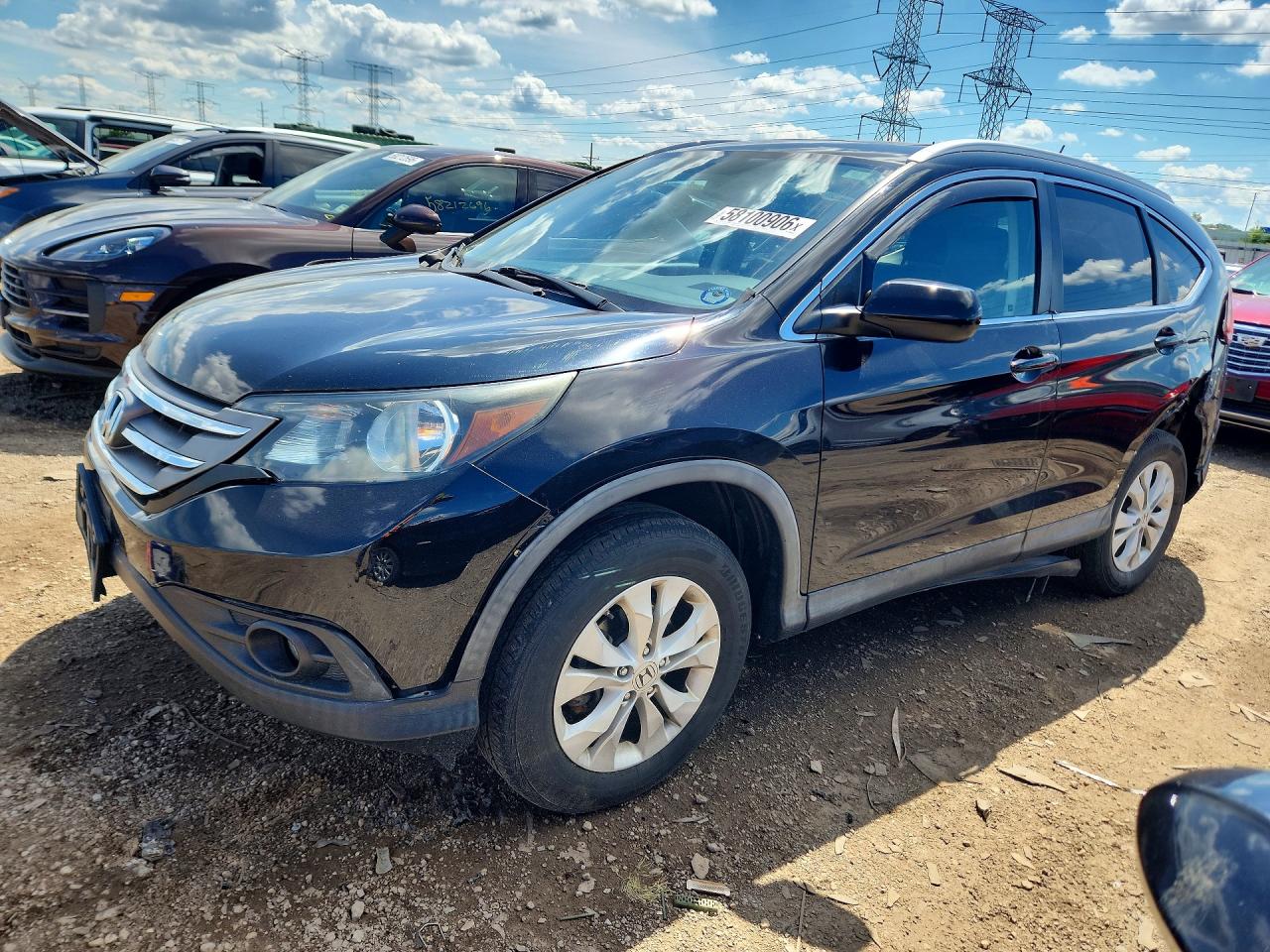 2013 Honda Cr-v Exl Black vin: 2HKRM4H78DH651115