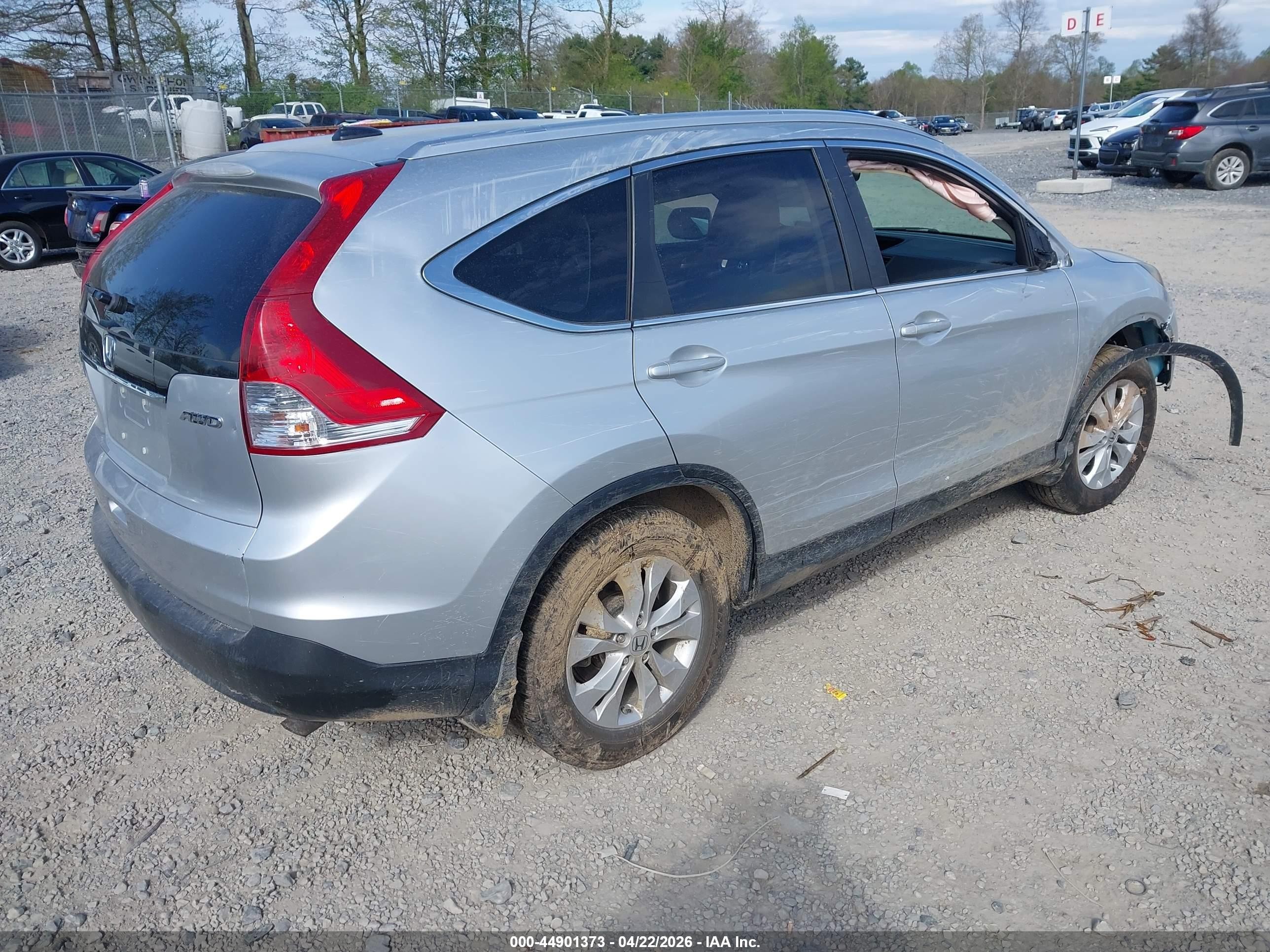 2013 Honda Cr-v Ex-l Silver vin: 2HKRM4H78DH670263