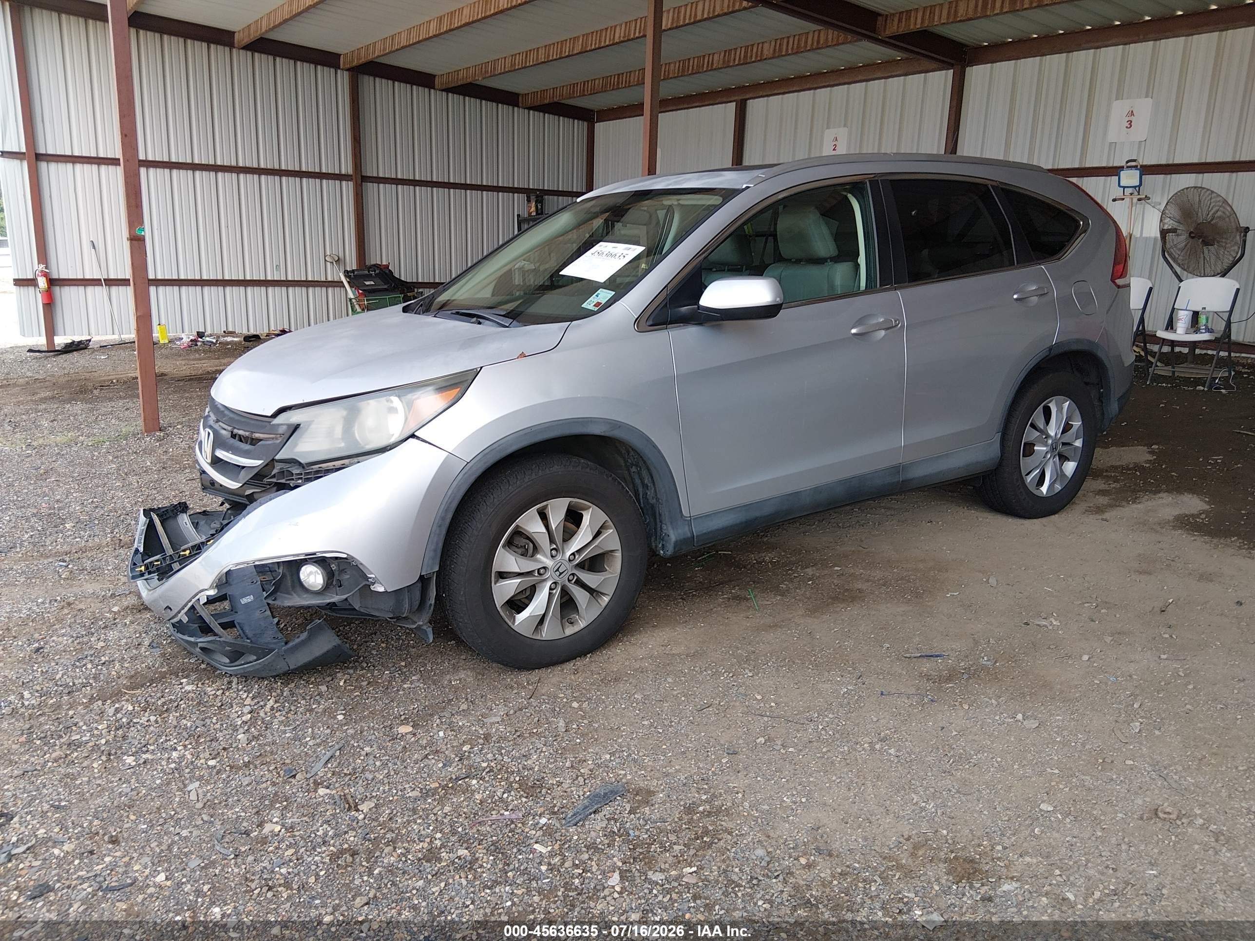 2013 Honda Cr-v Ex-l Silver vin: 2HKRM4H78DH673700