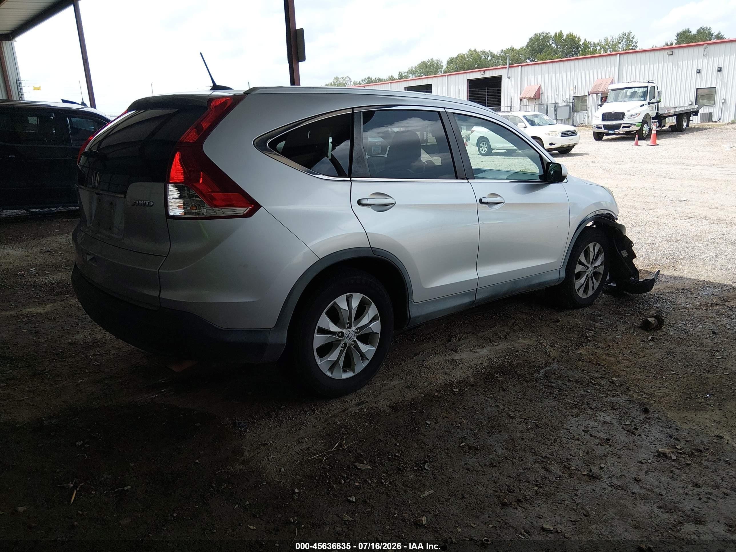 2013 Honda Cr-v Ex-l Silver vin: 2HKRM4H78DH673700