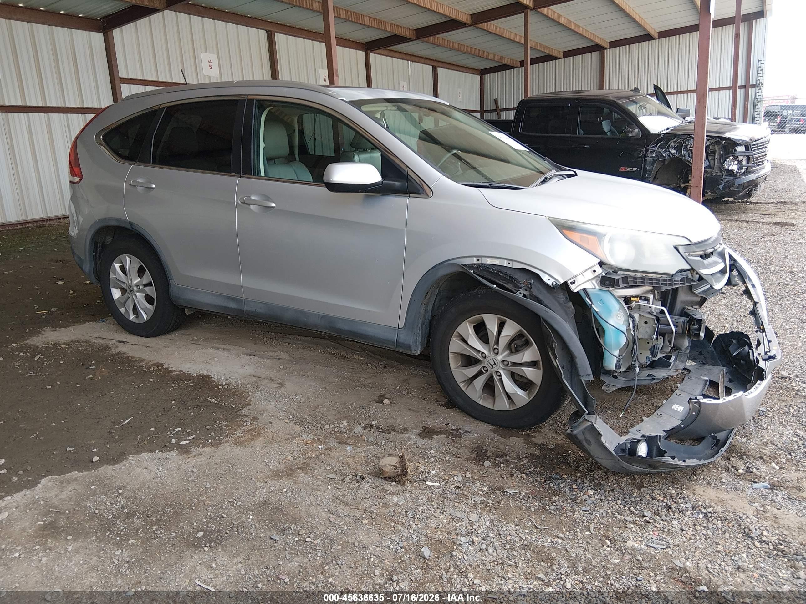 2013 Honda Cr-v Ex-l Silver vin: 2HKRM4H78DH673700