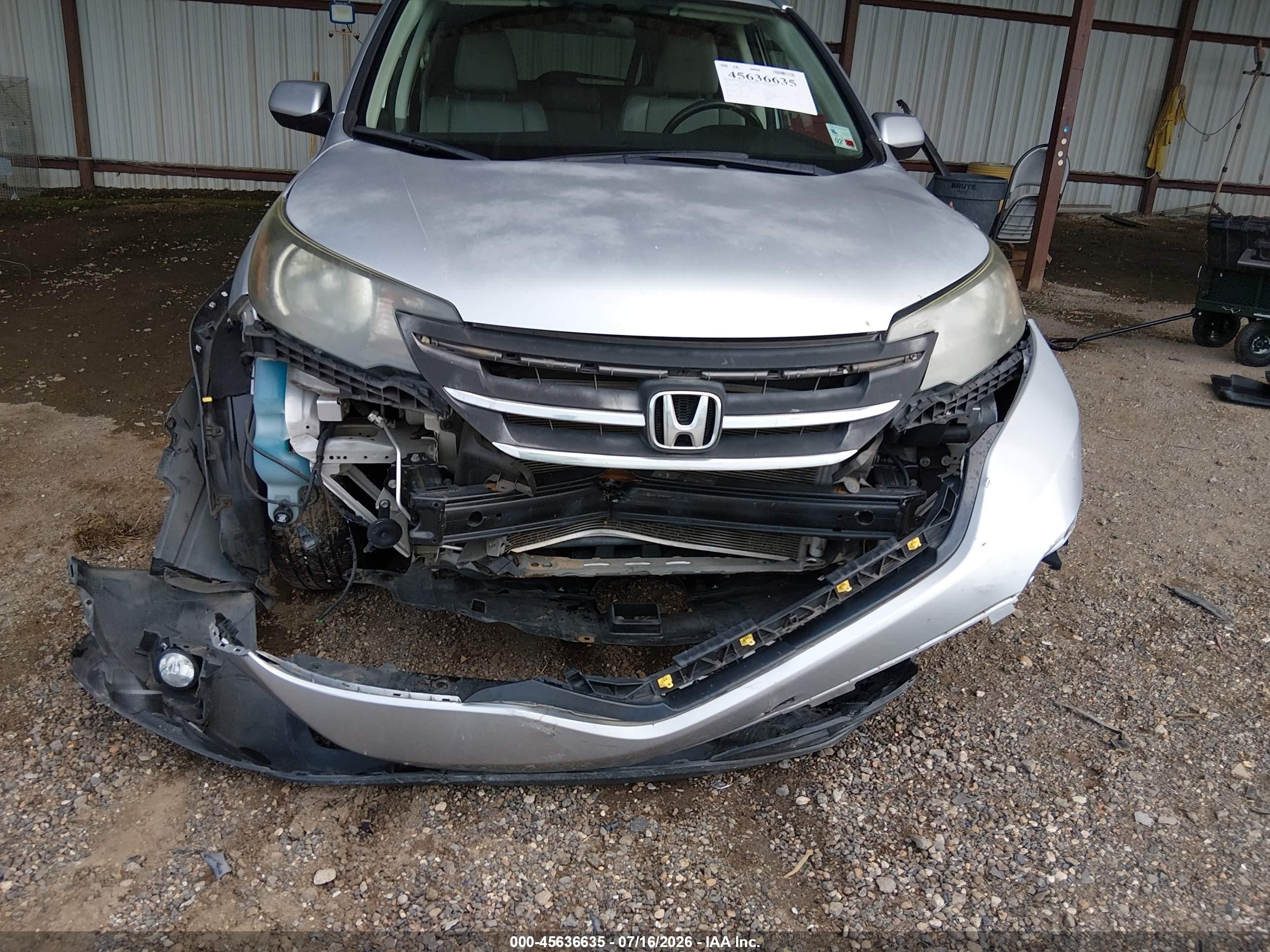 2013 Honda Cr-v Ex-l Silver vin: 2HKRM4H78DH673700