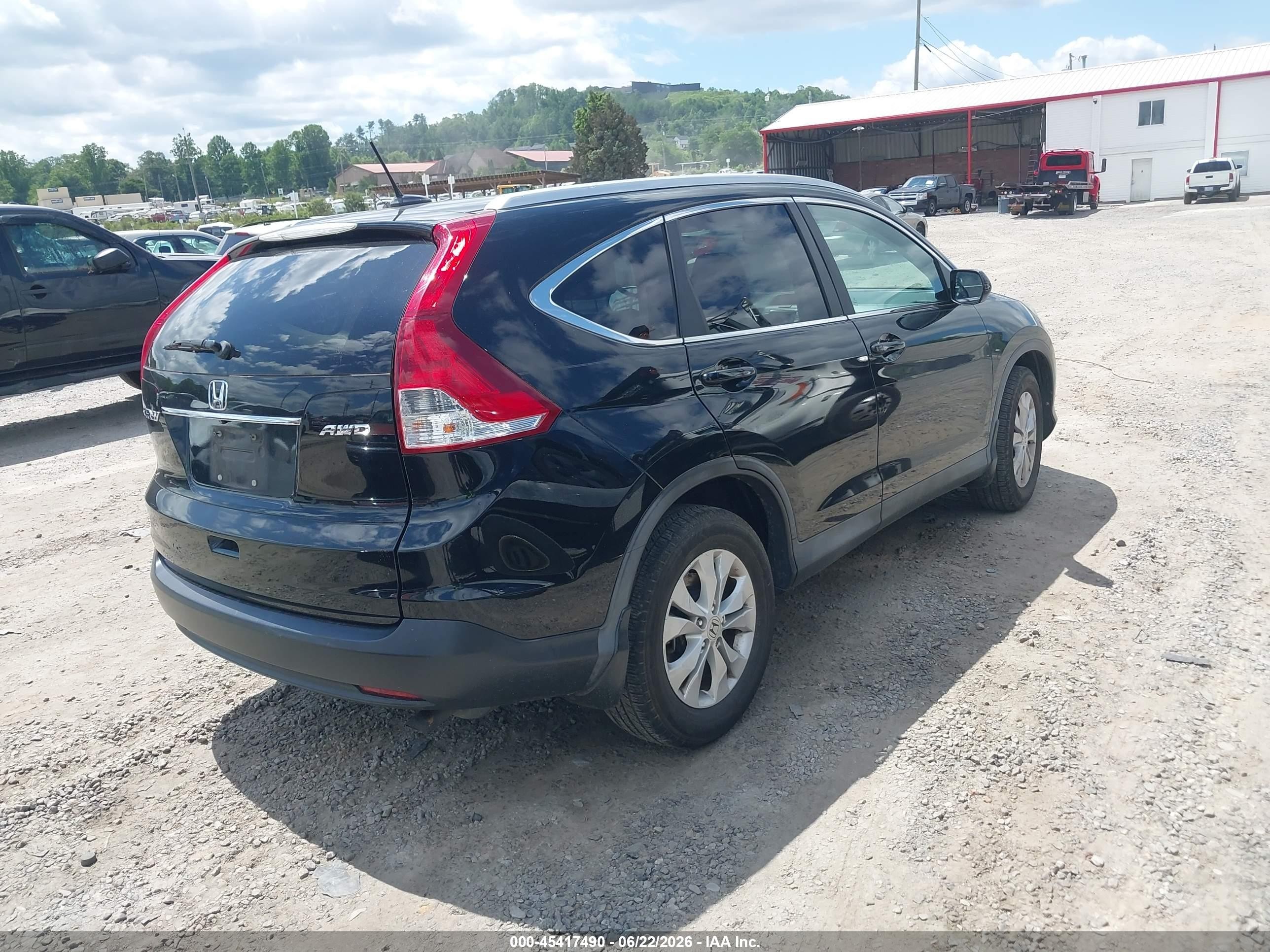 2013 Honda Cr-v Ex-l Black vin: 2HKRM4H78DH674281