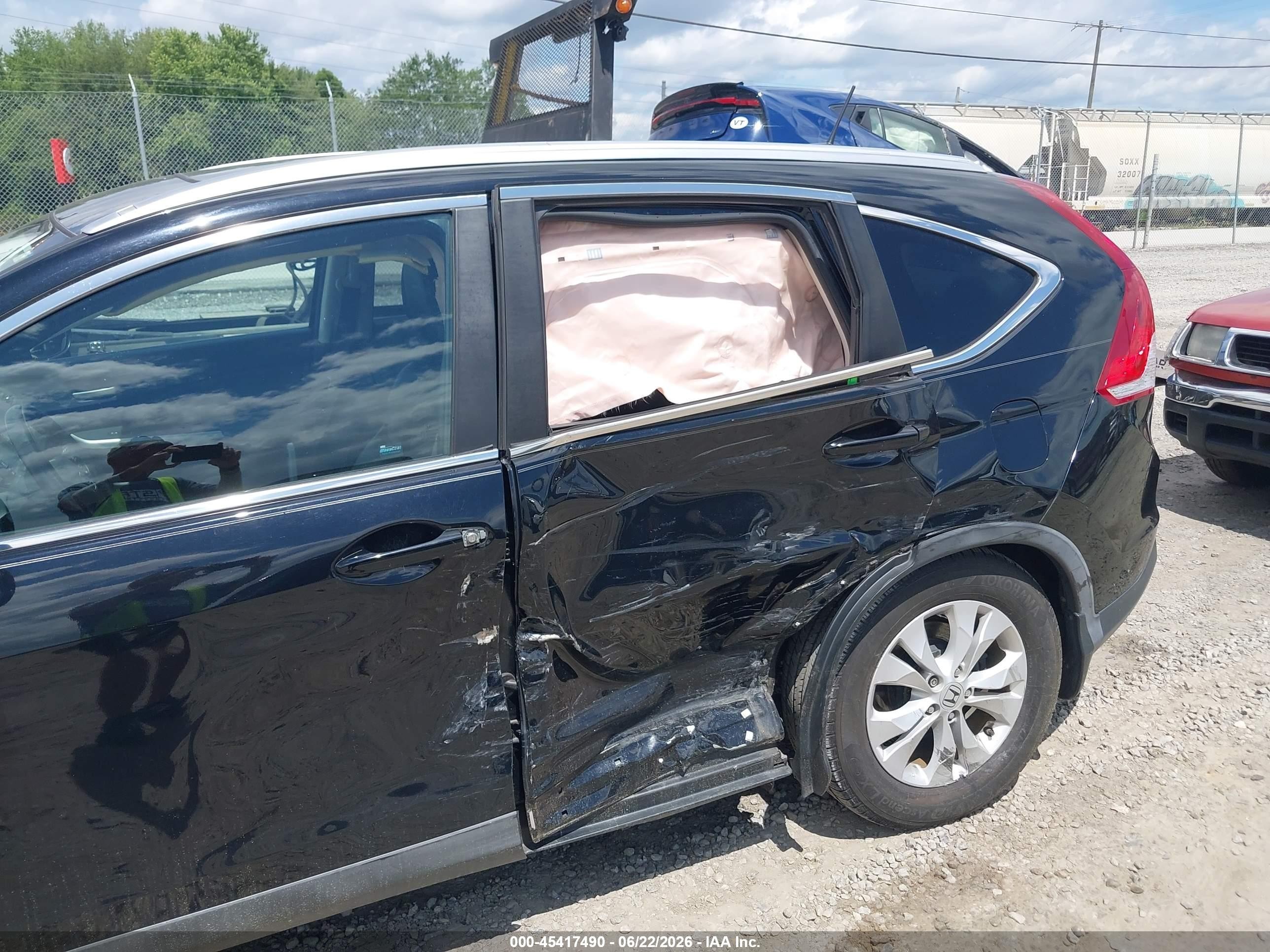 2013 Honda Cr-v Ex-l Black vin: 2HKRM4H78DH674281
