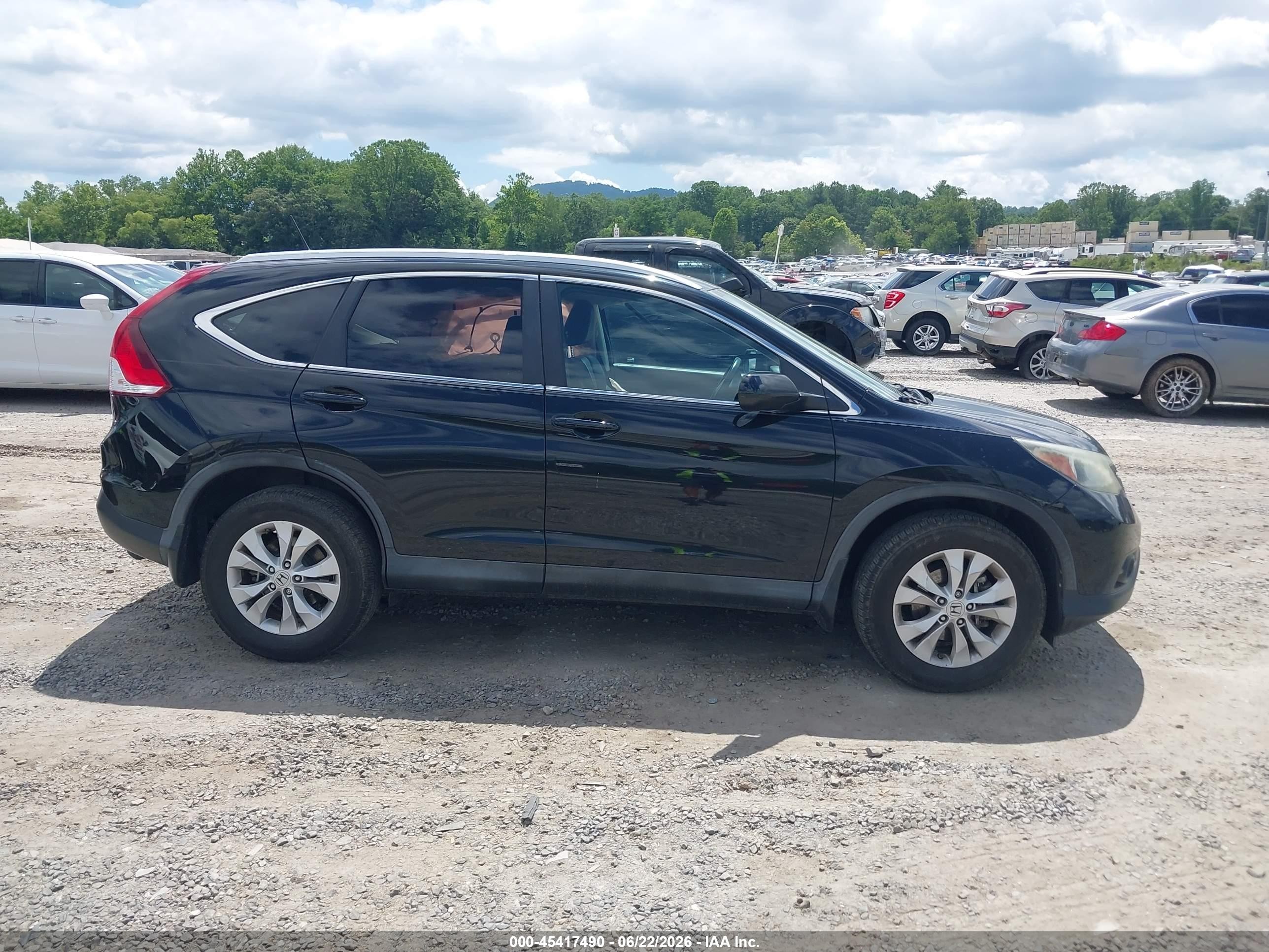 2013 Honda Cr-v Ex-l Black vin: 2HKRM4H78DH674281