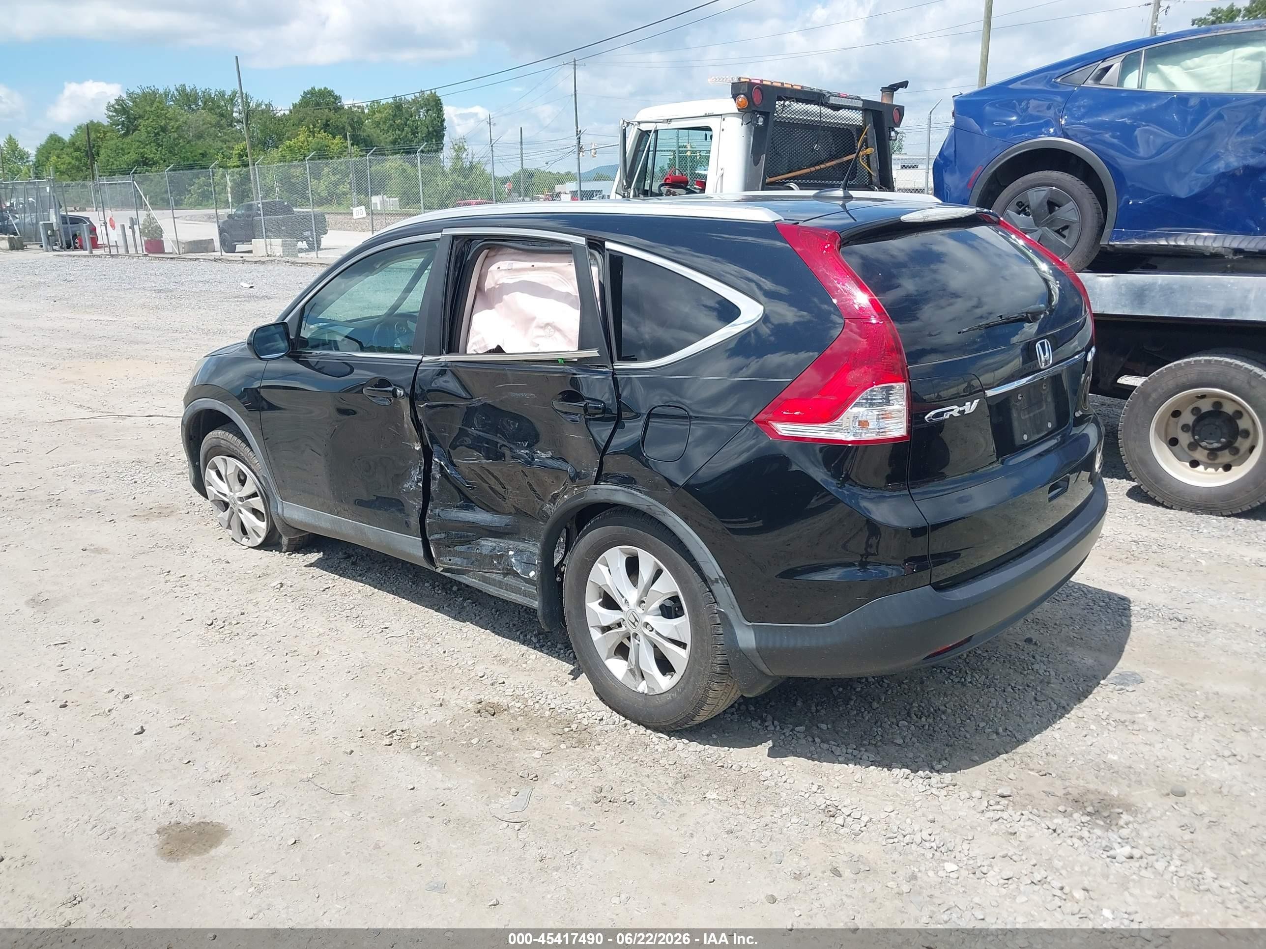 2013 Honda Cr-v Ex-l Black vin: 2HKRM4H78DH674281