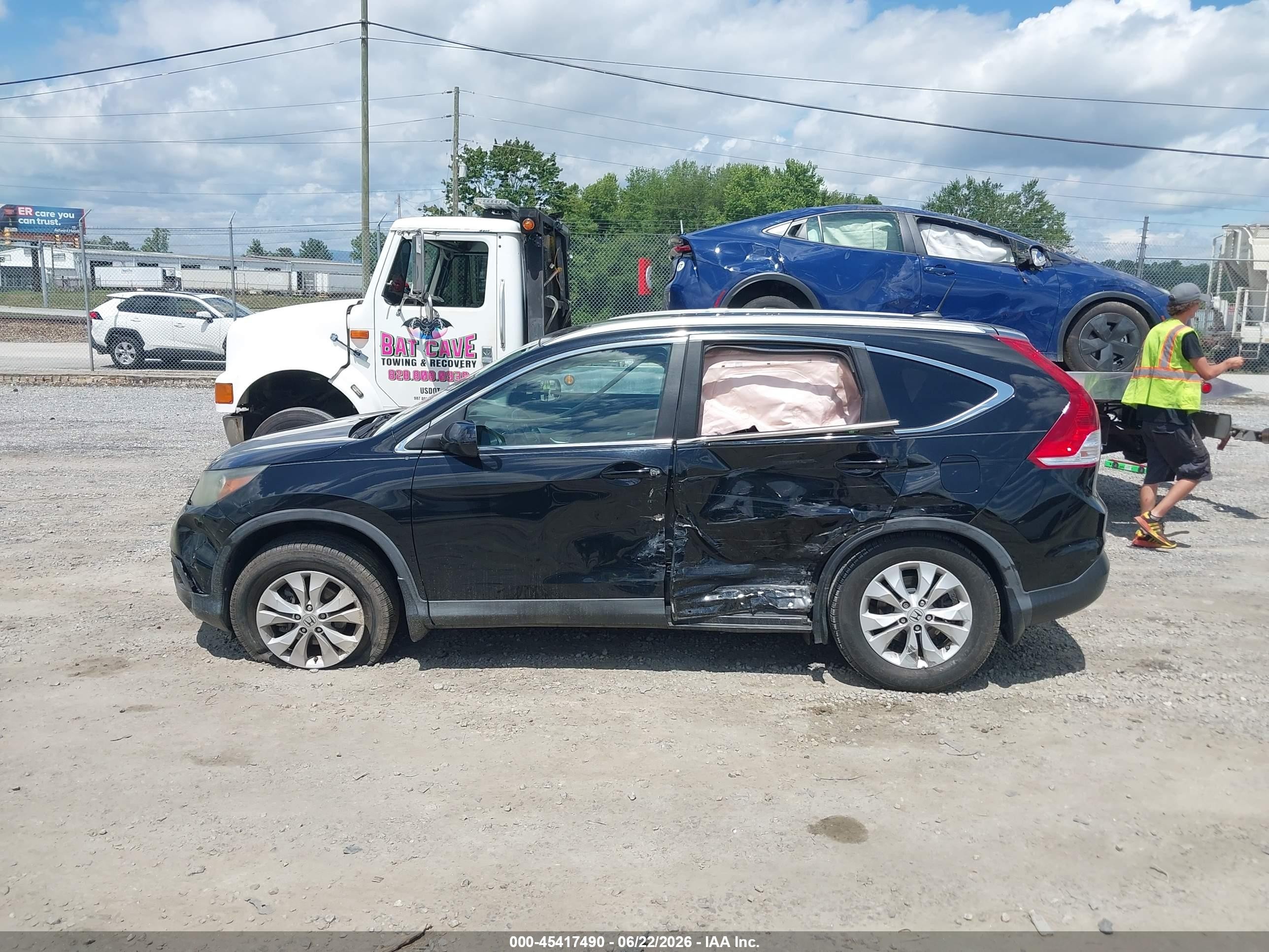 2013 Honda Cr-v Ex-l Black vin: 2HKRM4H78DH674281